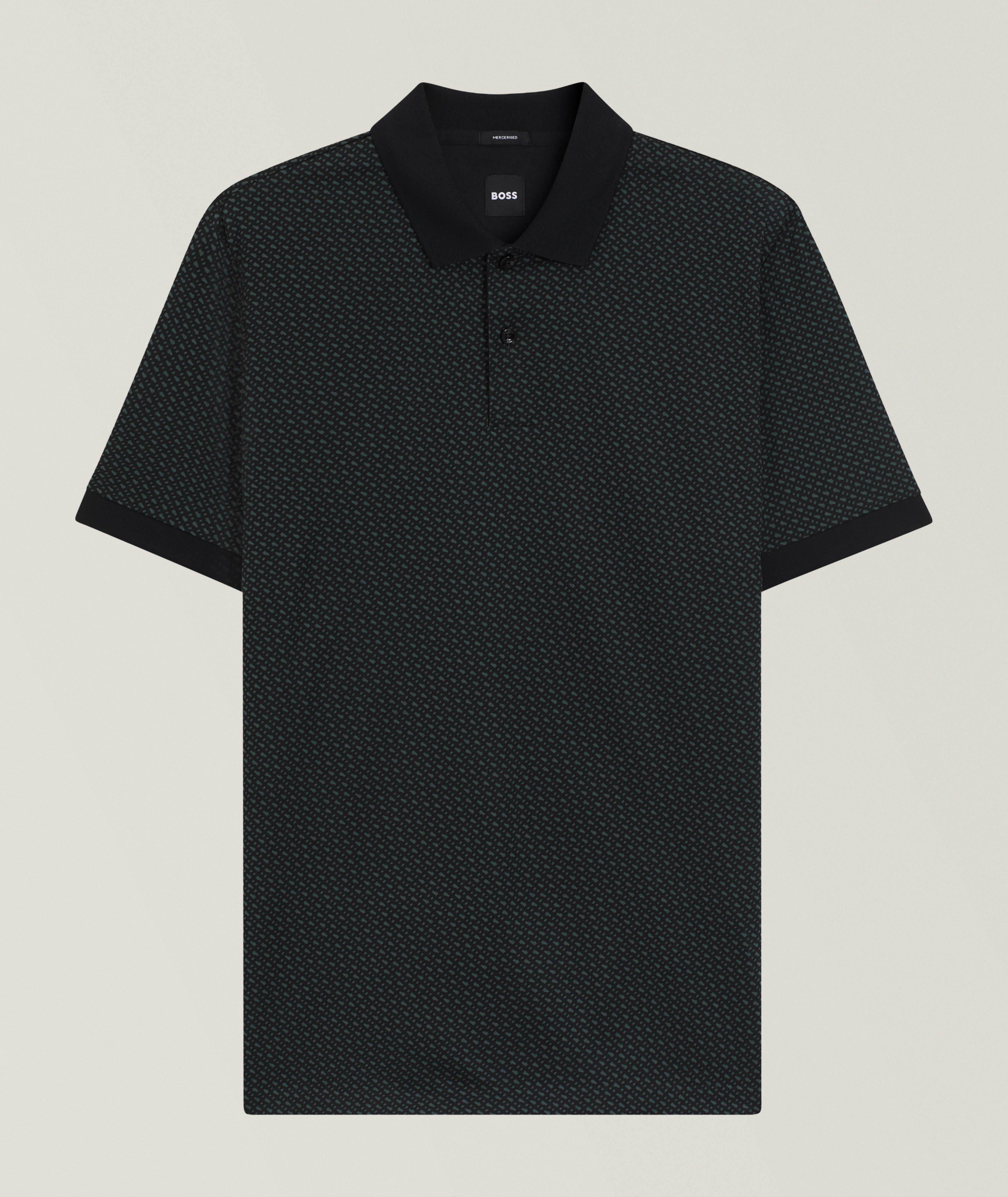 Parlay Monogram-Print Mercerized Polo  image 0
