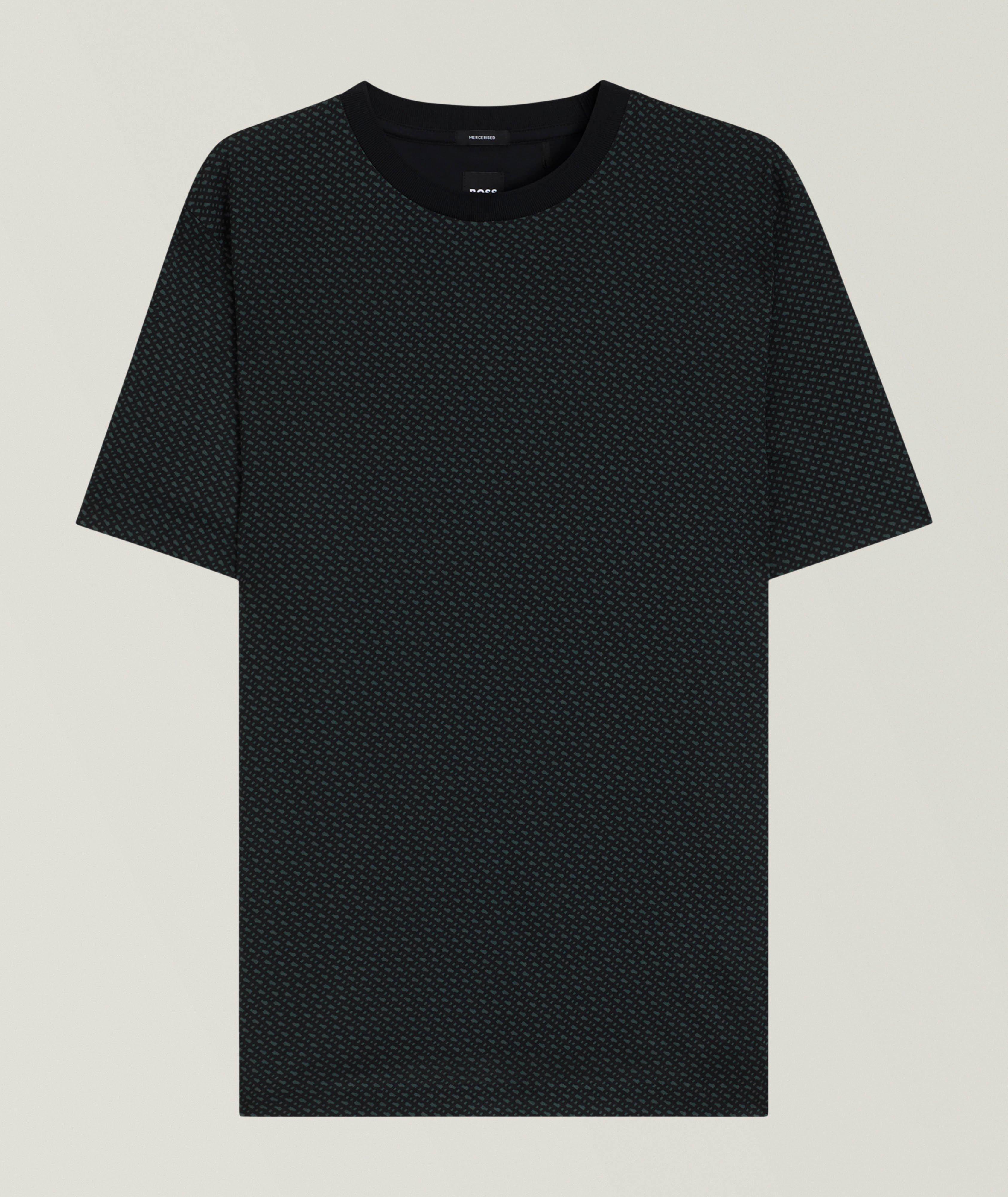 Thompson Monogram-Print Mercerized T-Shirt  image 0