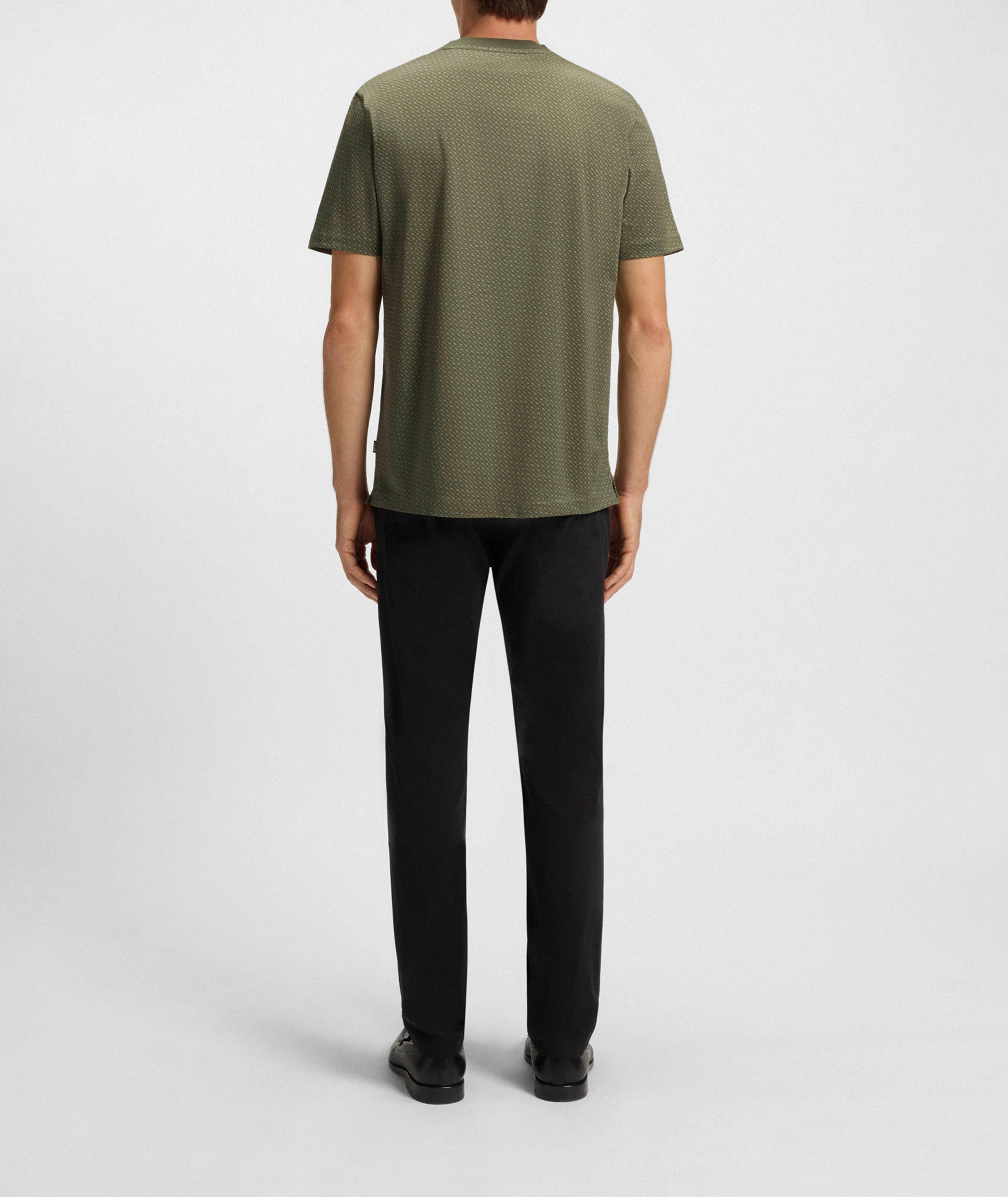 Thompson Monogram-Print Mercerized T-Shirt  image 2