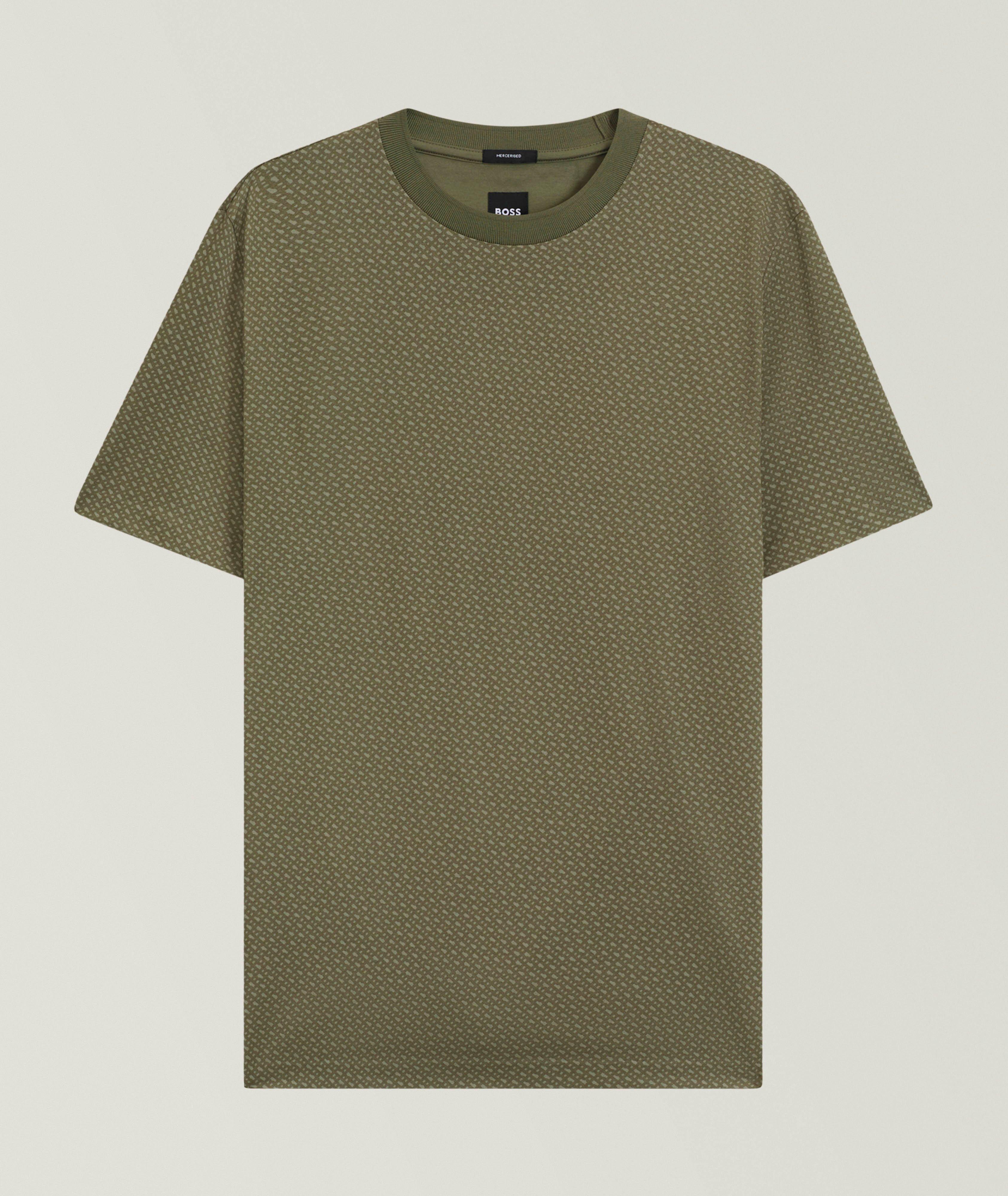 Thompson Monogram-Print Mercerized T-Shirt  image 0