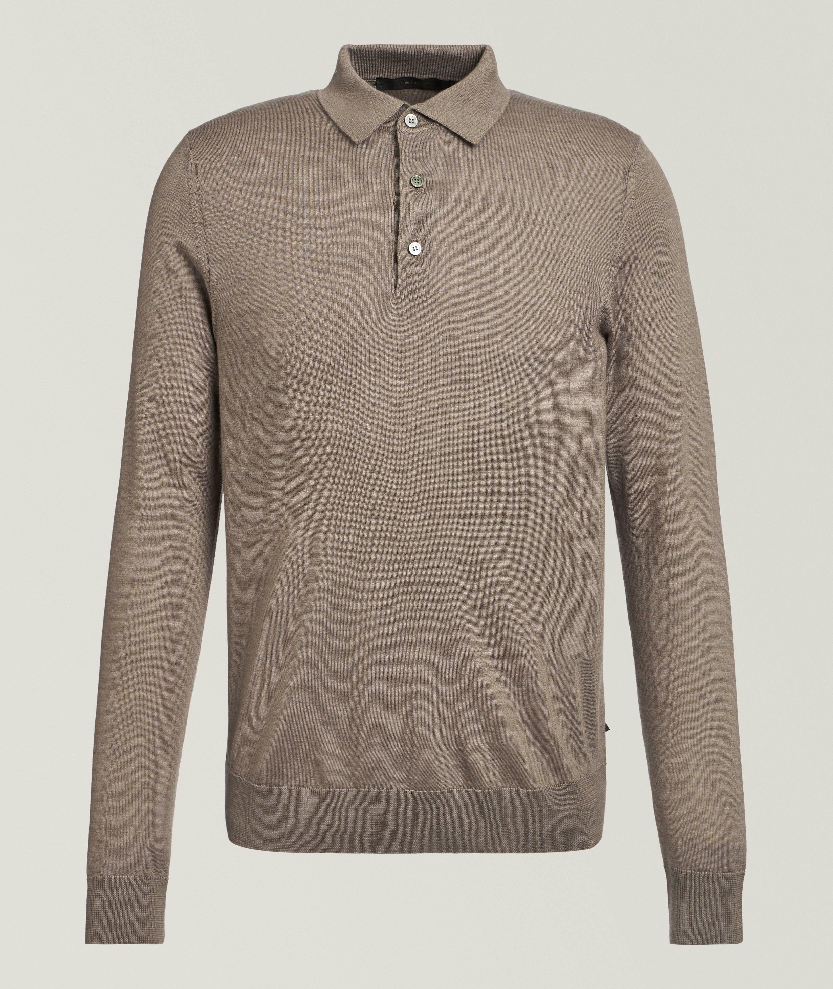 Polo en tricot de laine, de soie et de cachemire image 0