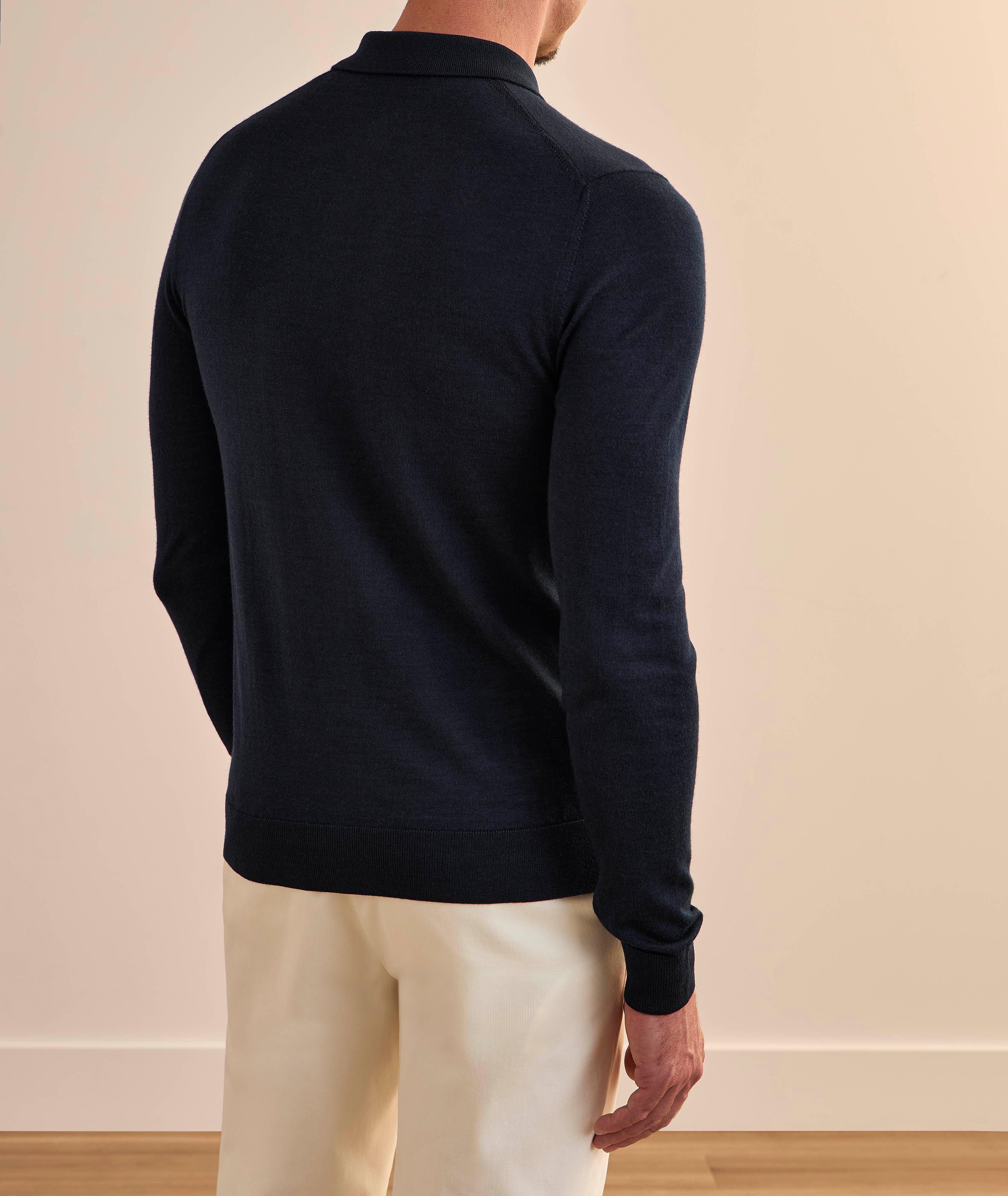 Polo en tricot de laine, soie et cachemire image 2