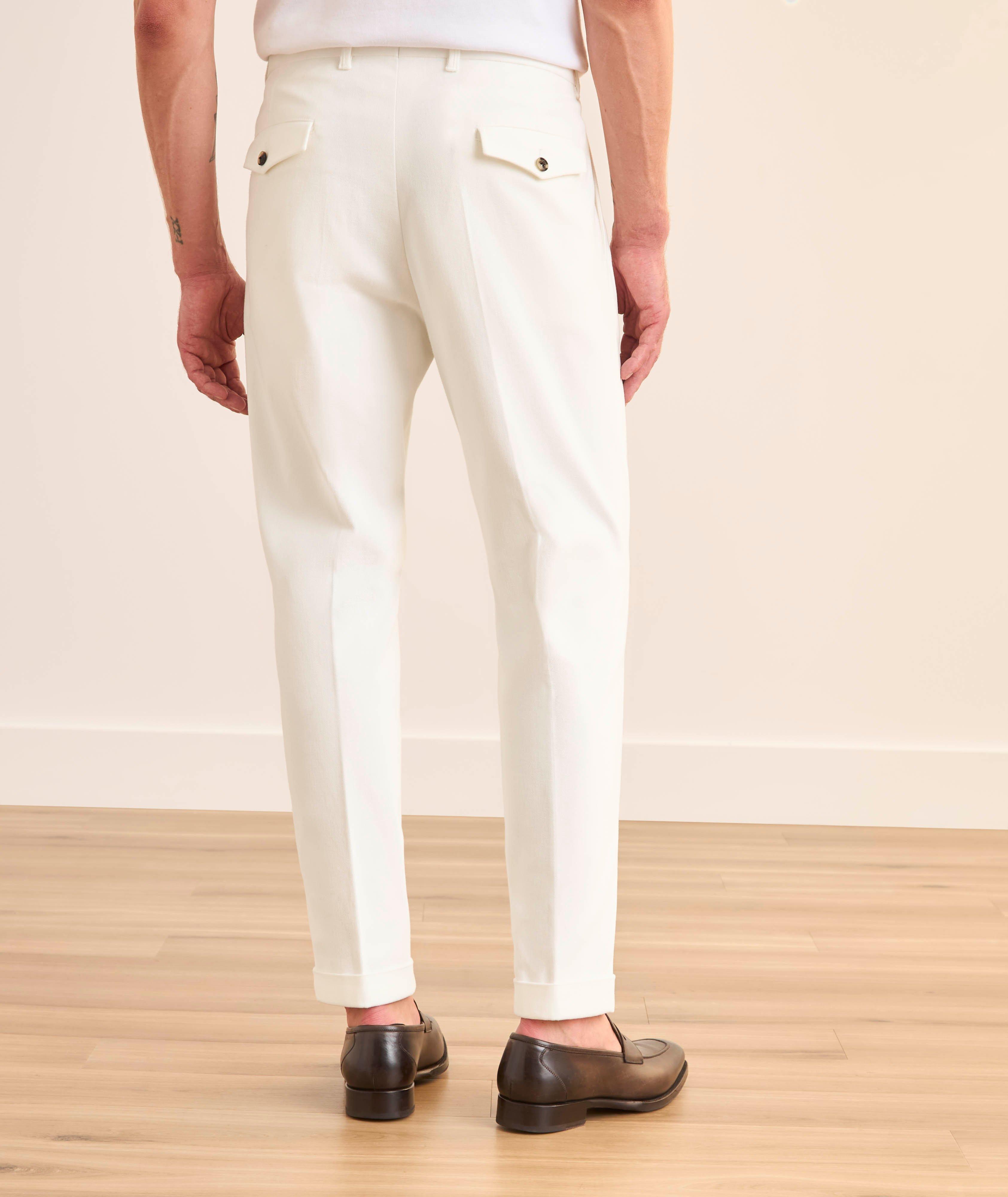 Cropped Stretch-Cotton Tapered Pants image 2