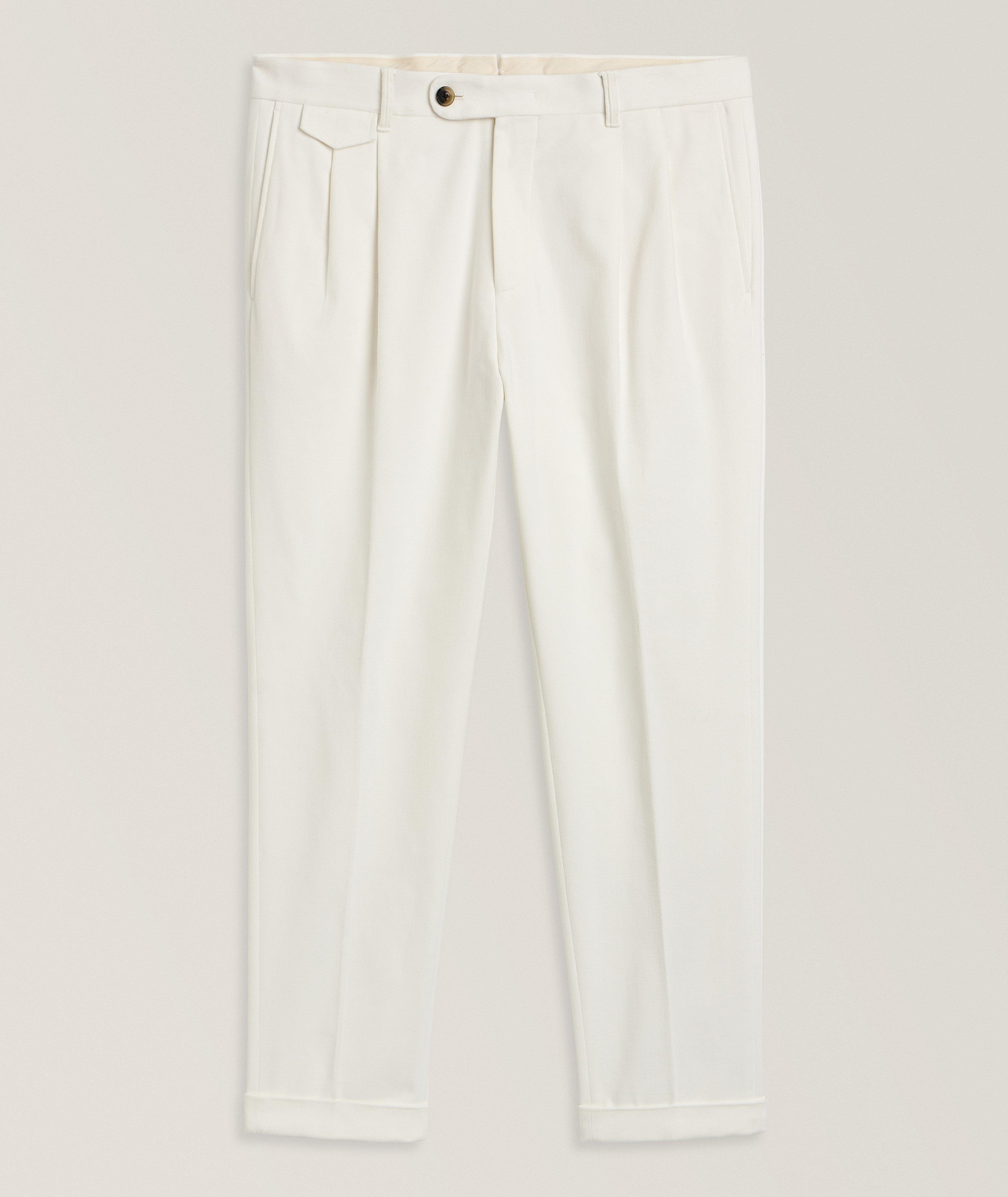 Cropped Stretch-Cotton Tapered Pants image 0