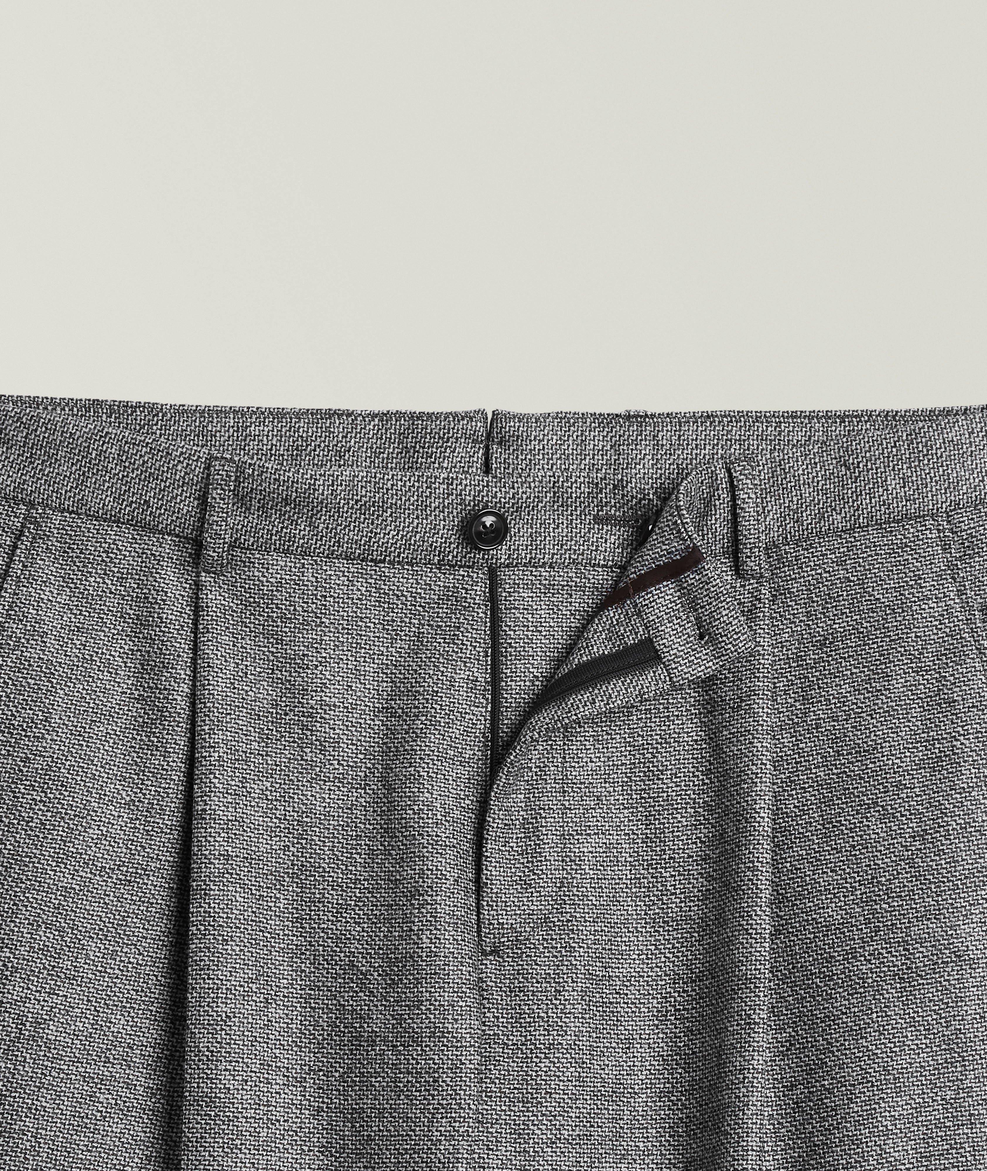 Marled Wool Pleated Pants image 1