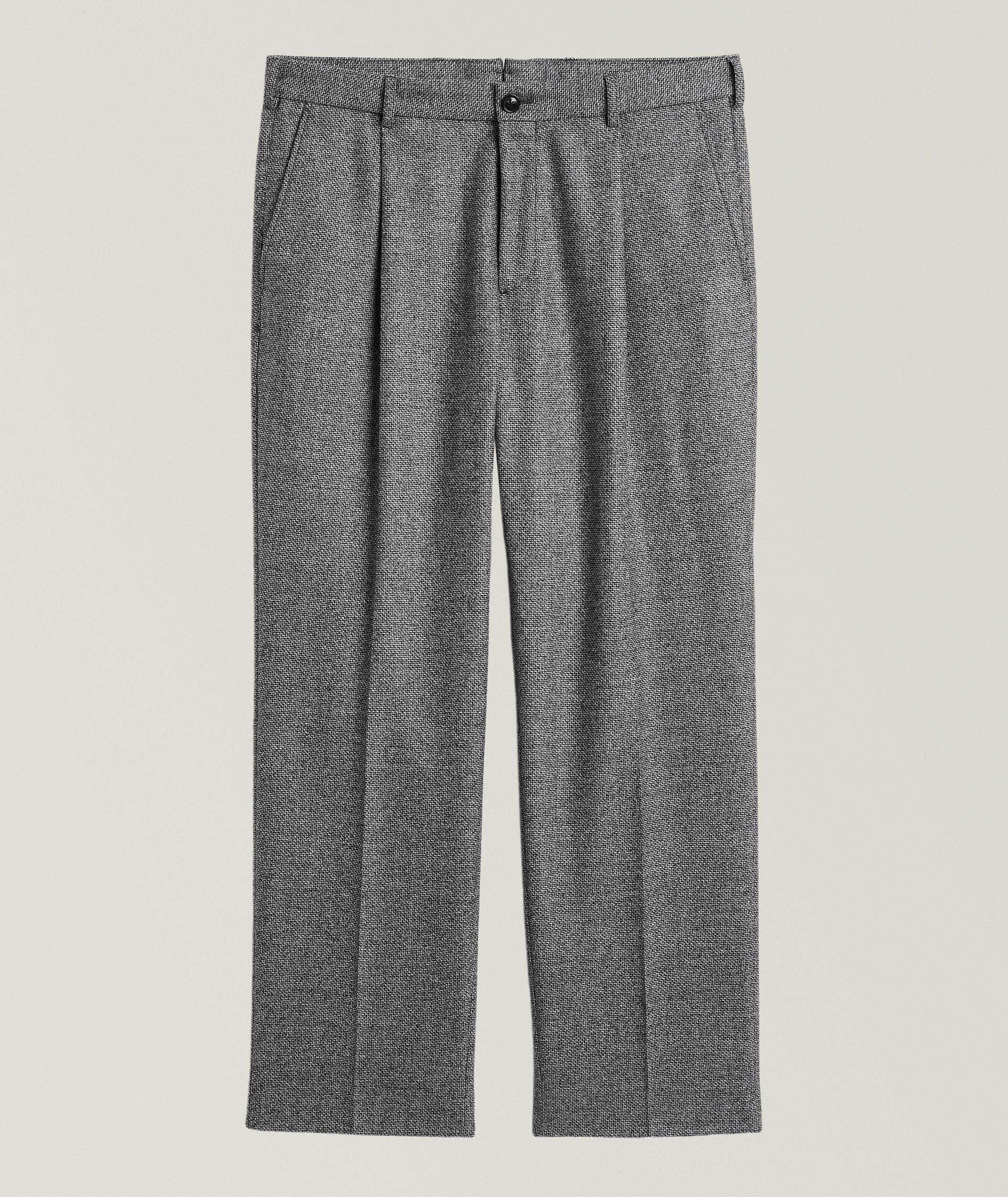 Marled Wool Pleated Pants image 0