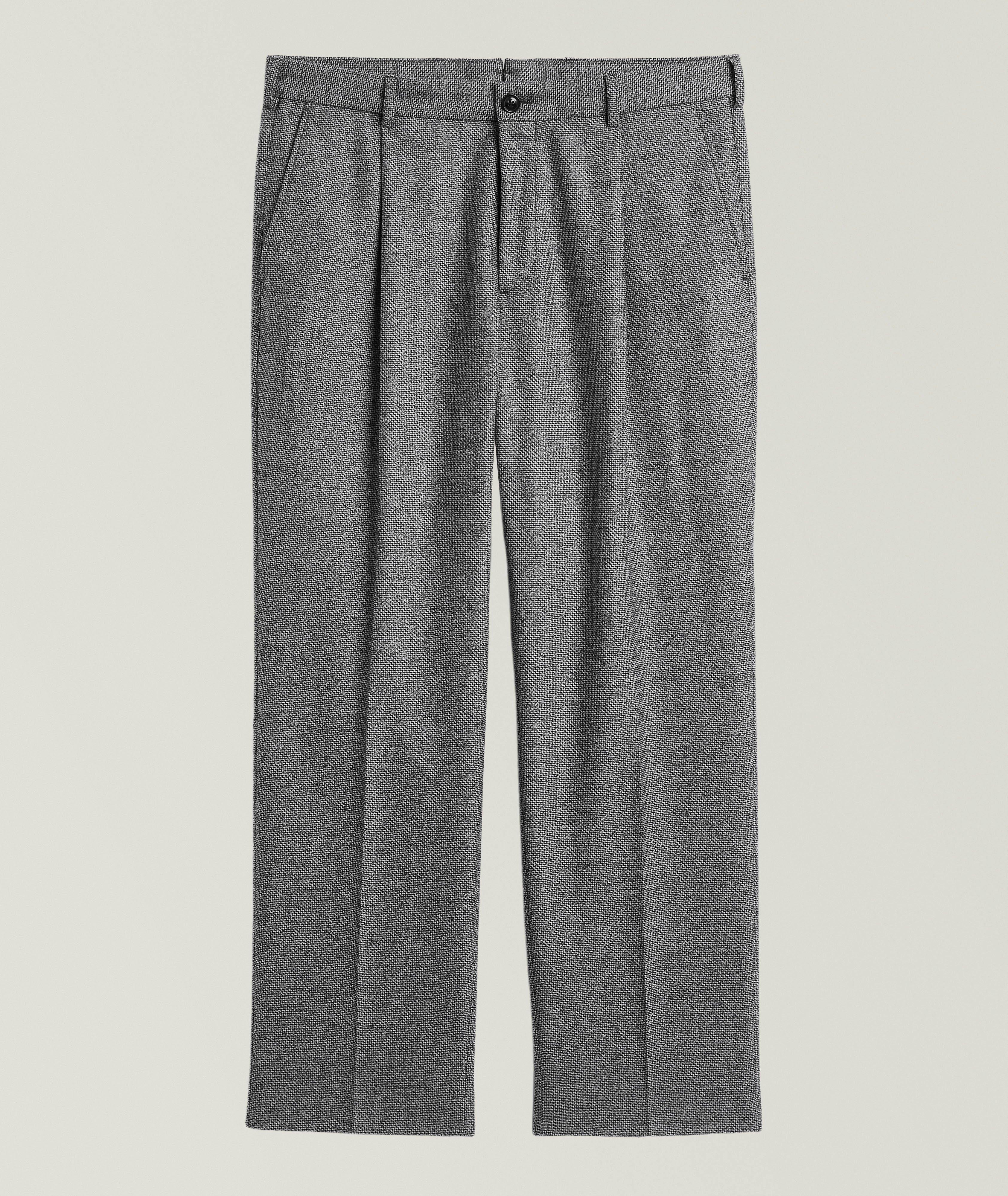 Marled Wool Pleated Pants image 0