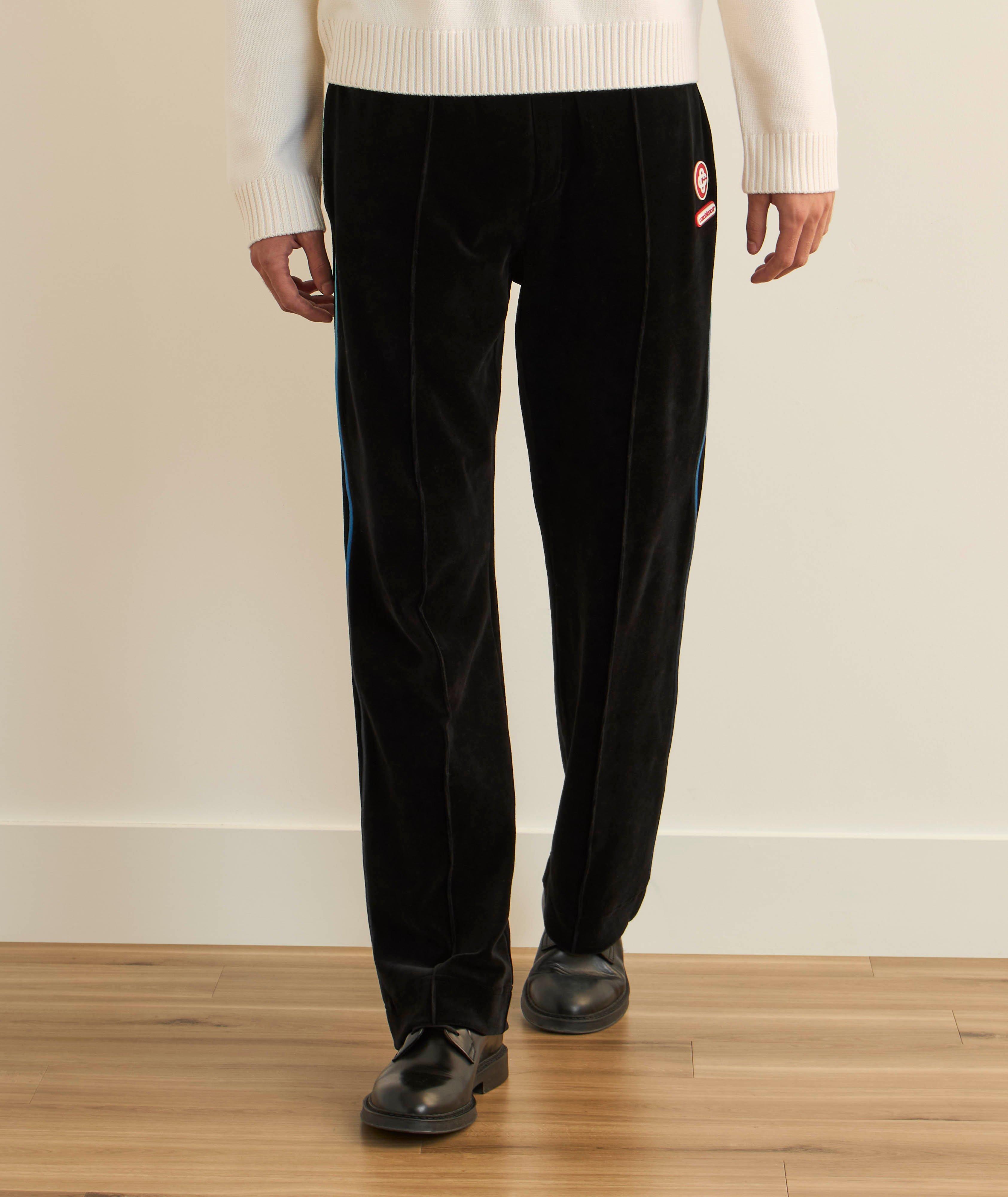 Pantalon de survêtement en velours à passepoil dégradé image 1