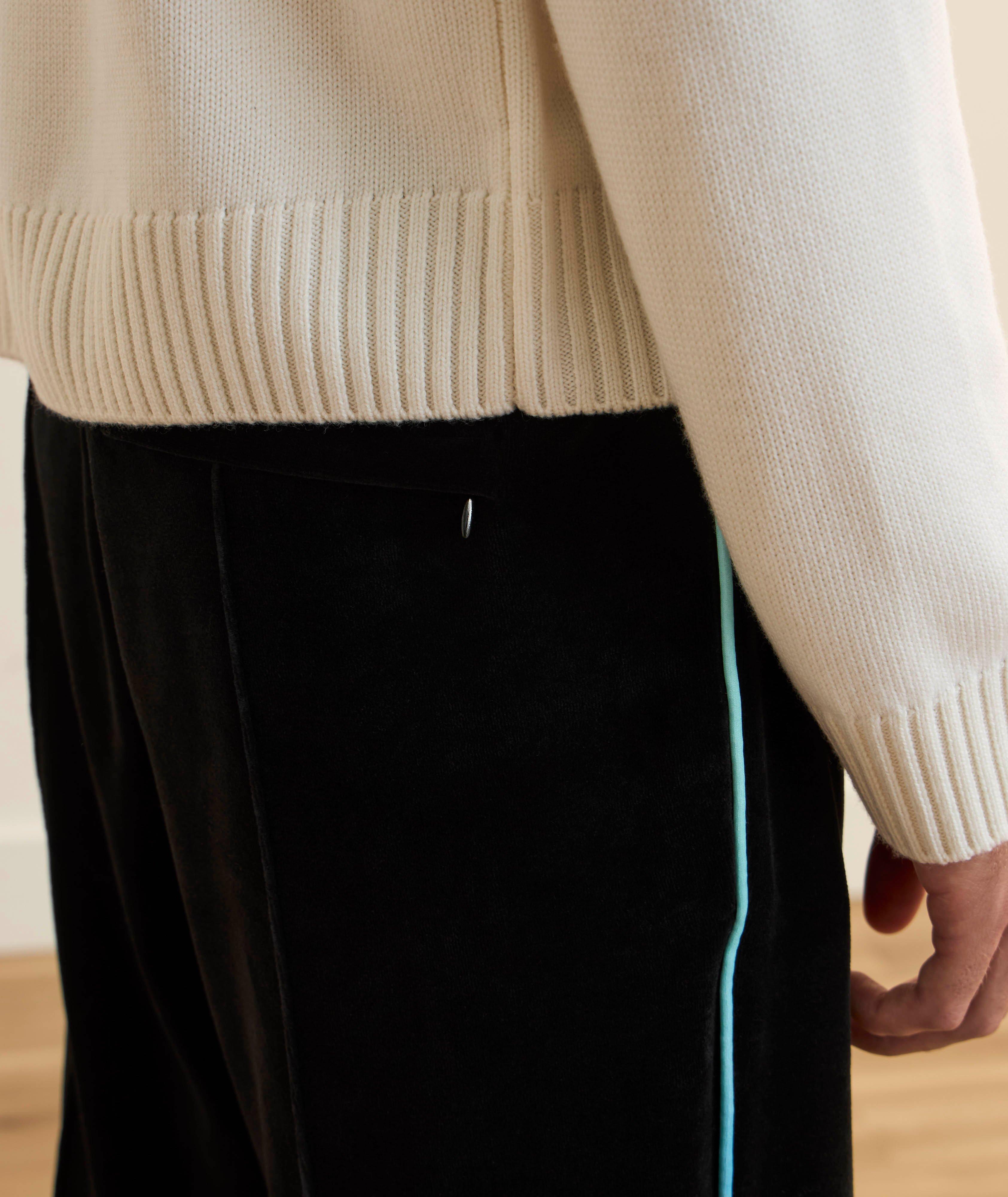 Pantalon de survêtement en velours à passepoil dégradé image 4