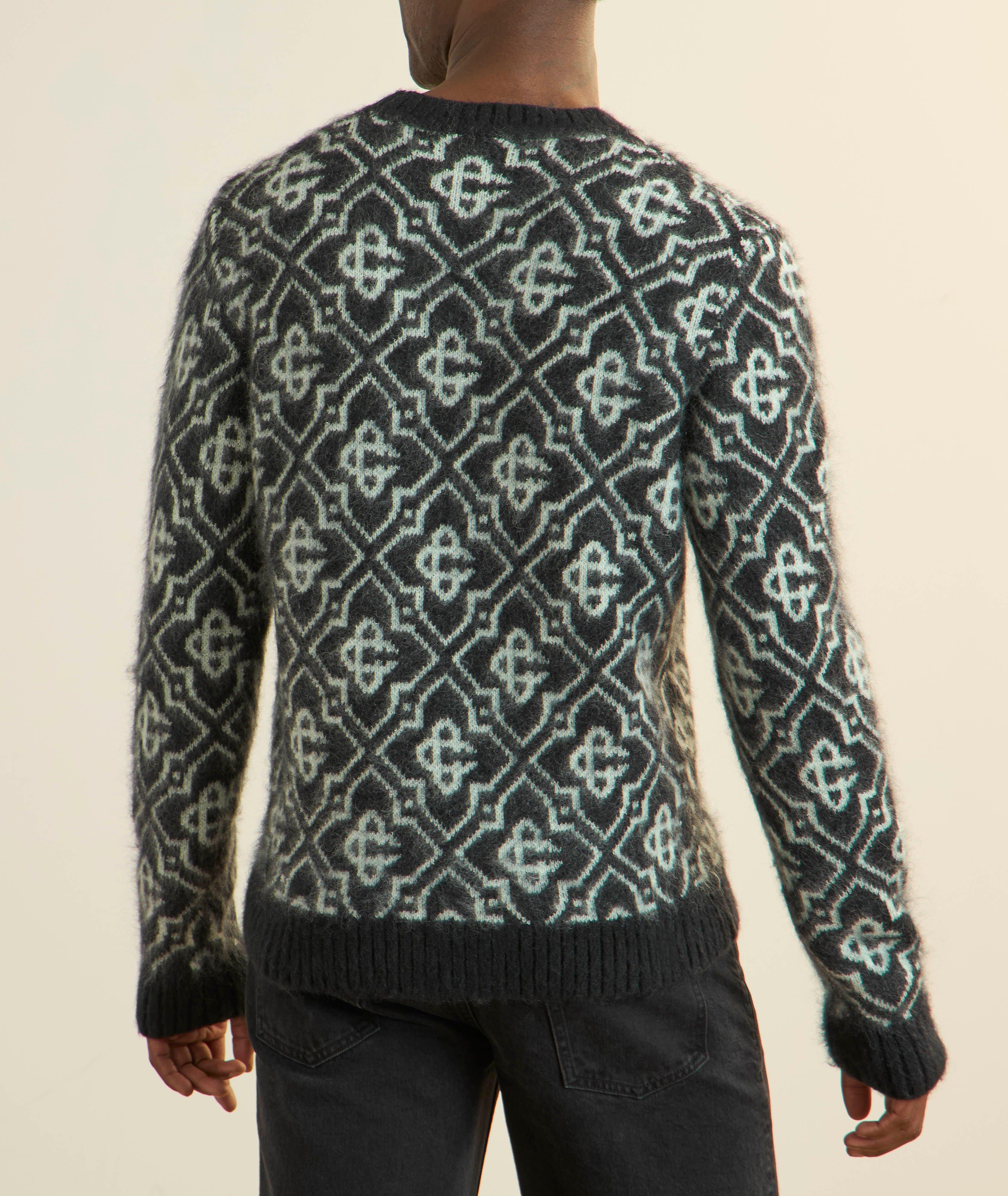 Monogram Mohair-Blend Crewneck Sweater image 2