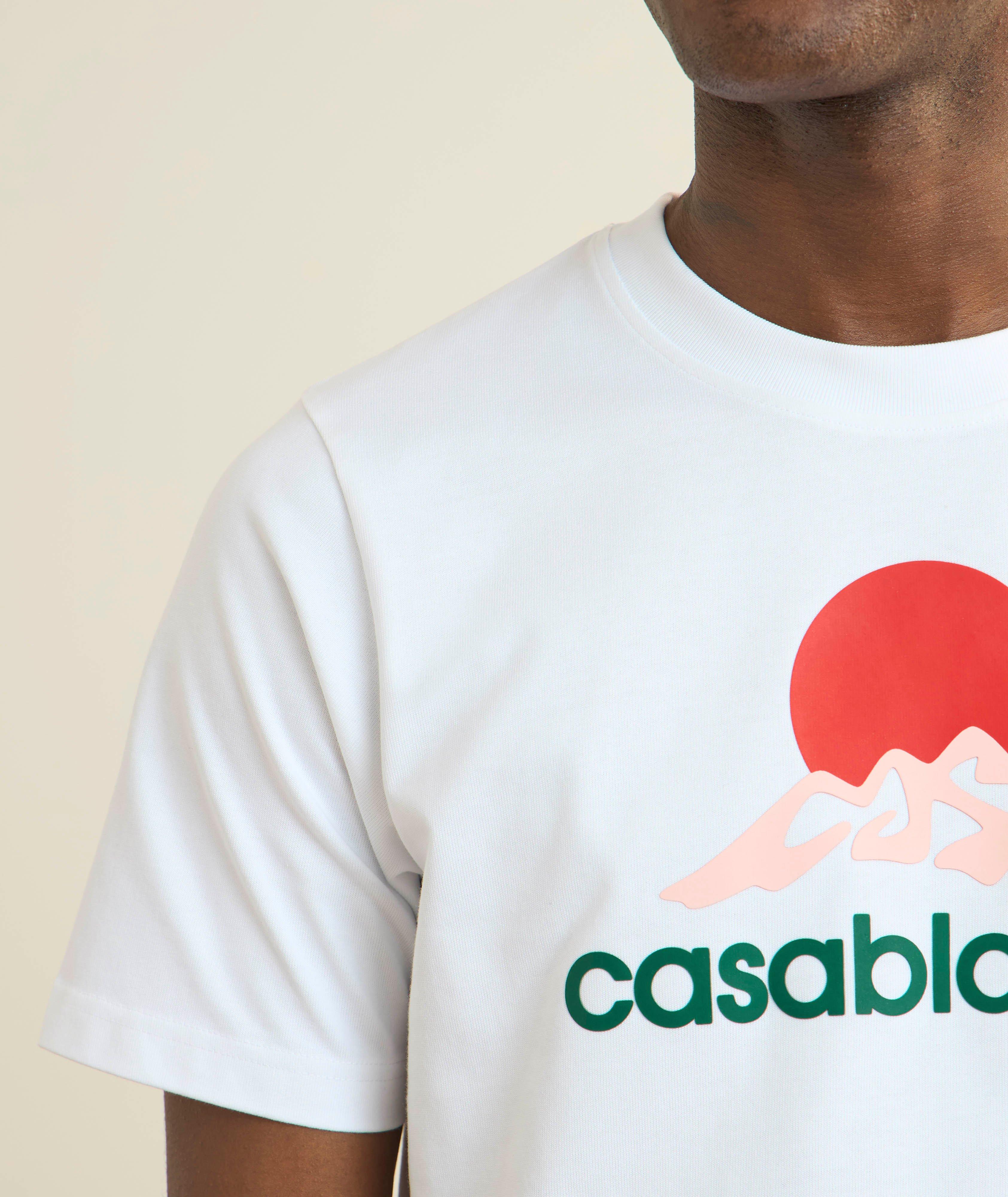 Tシャツ・カットソー CASABLANCA COTTON T-SHIRT WITH CASABLANCA MONTAGNE PRINT Casablanca Montagne Cotton T-Shirt | T-Shirts | Harry Rosen