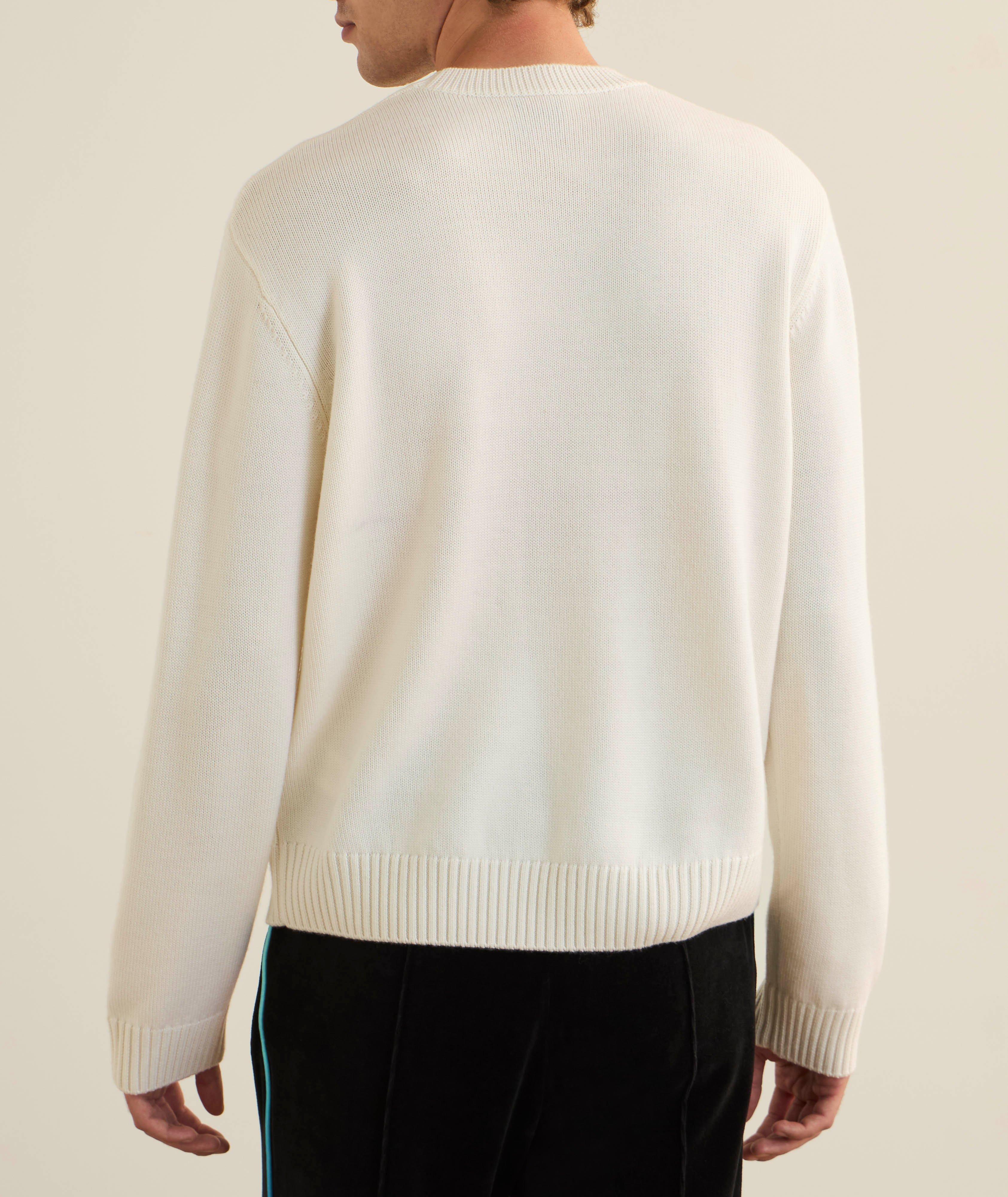 Embroidered Emblem Merino Wool Sweater image 2