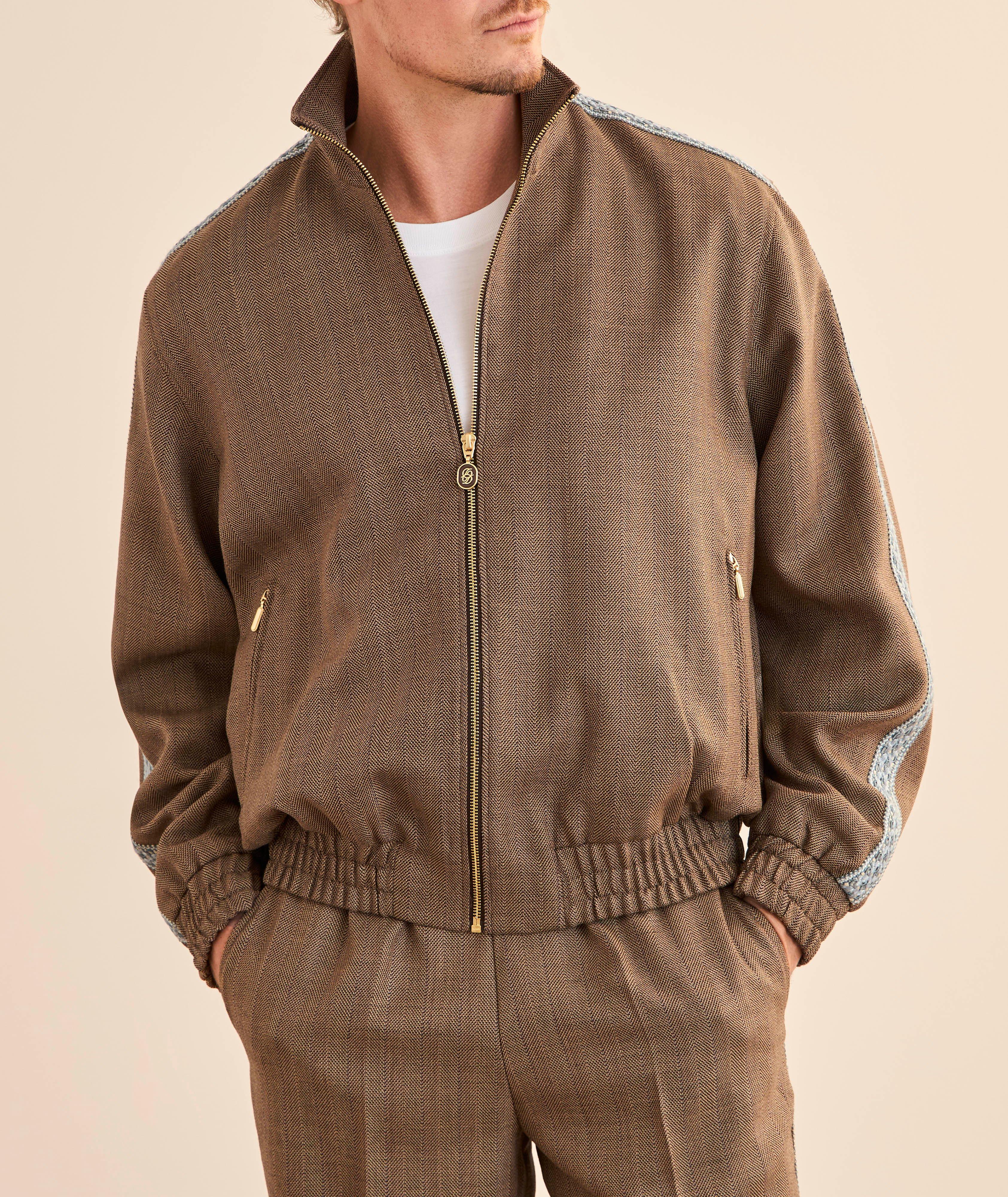 Veste de survêtement laine chevron image 1