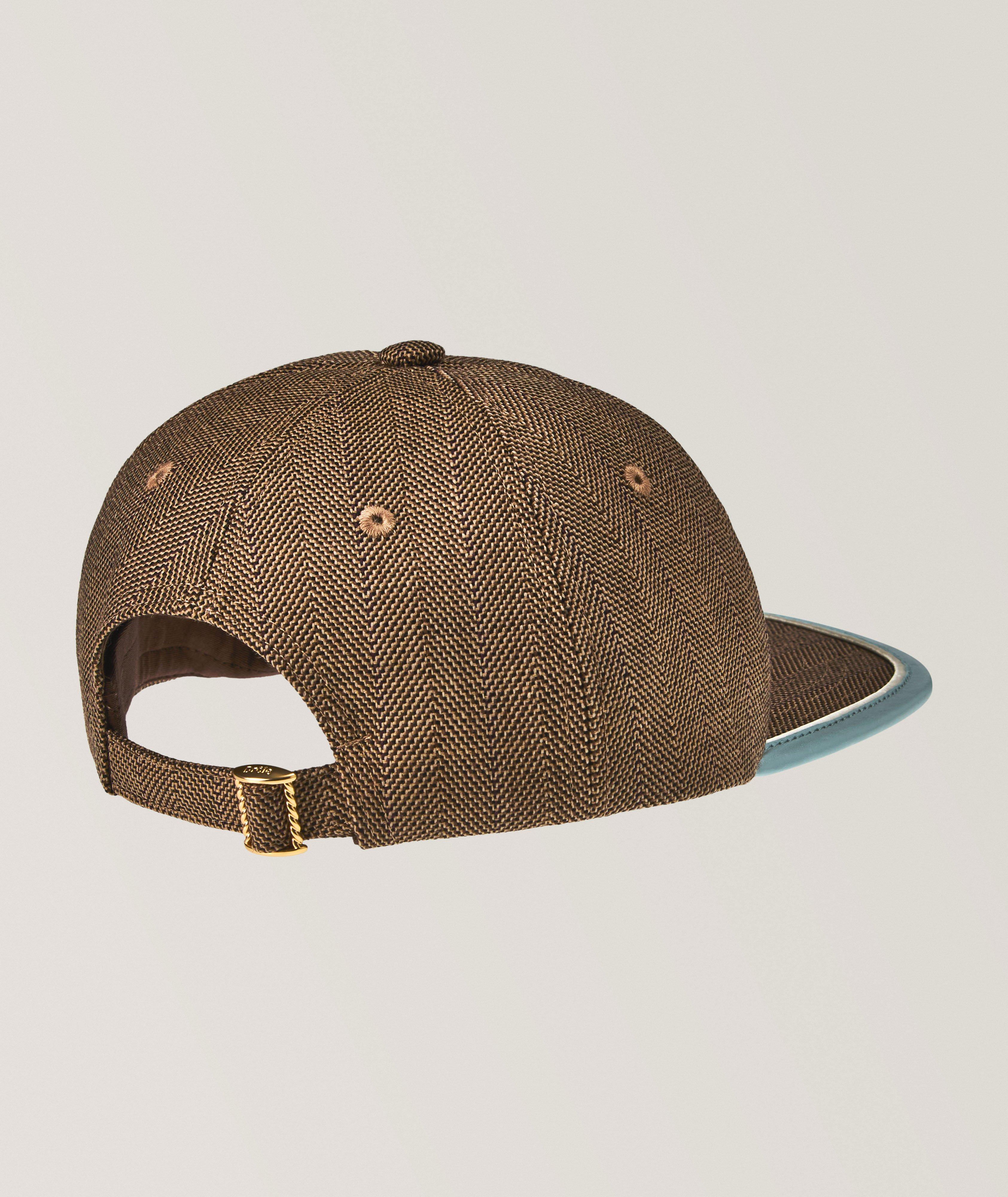 Casquette de baseball en laine à motif chevrons avec logo image 1