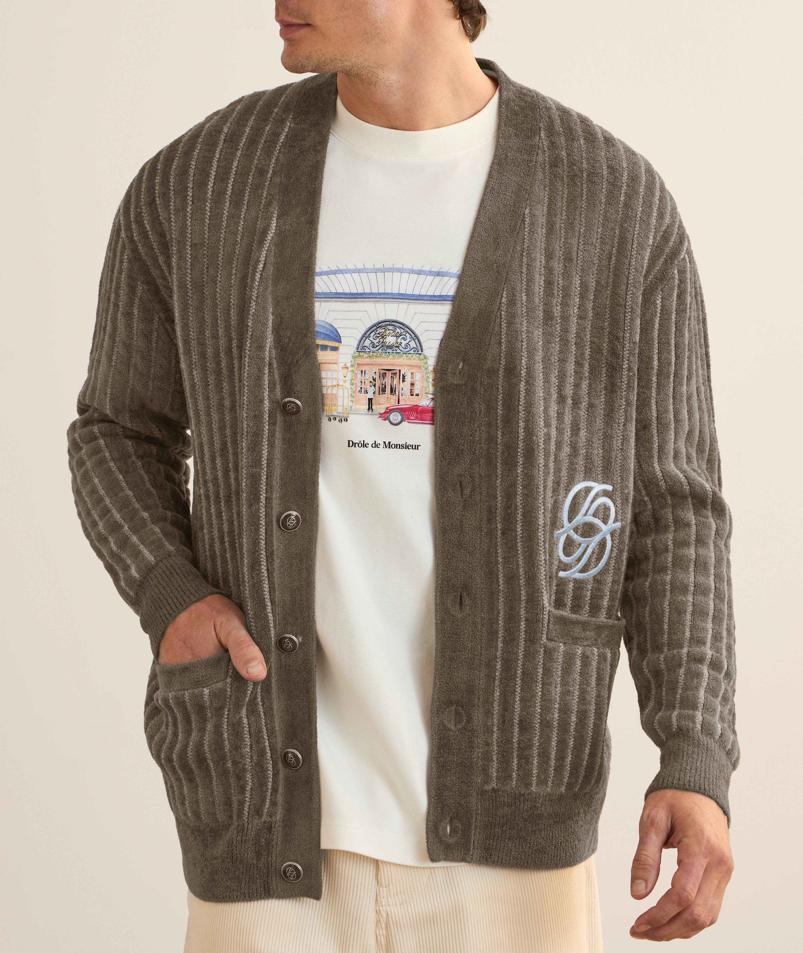 Cardigan côtelé à monogramme image 1