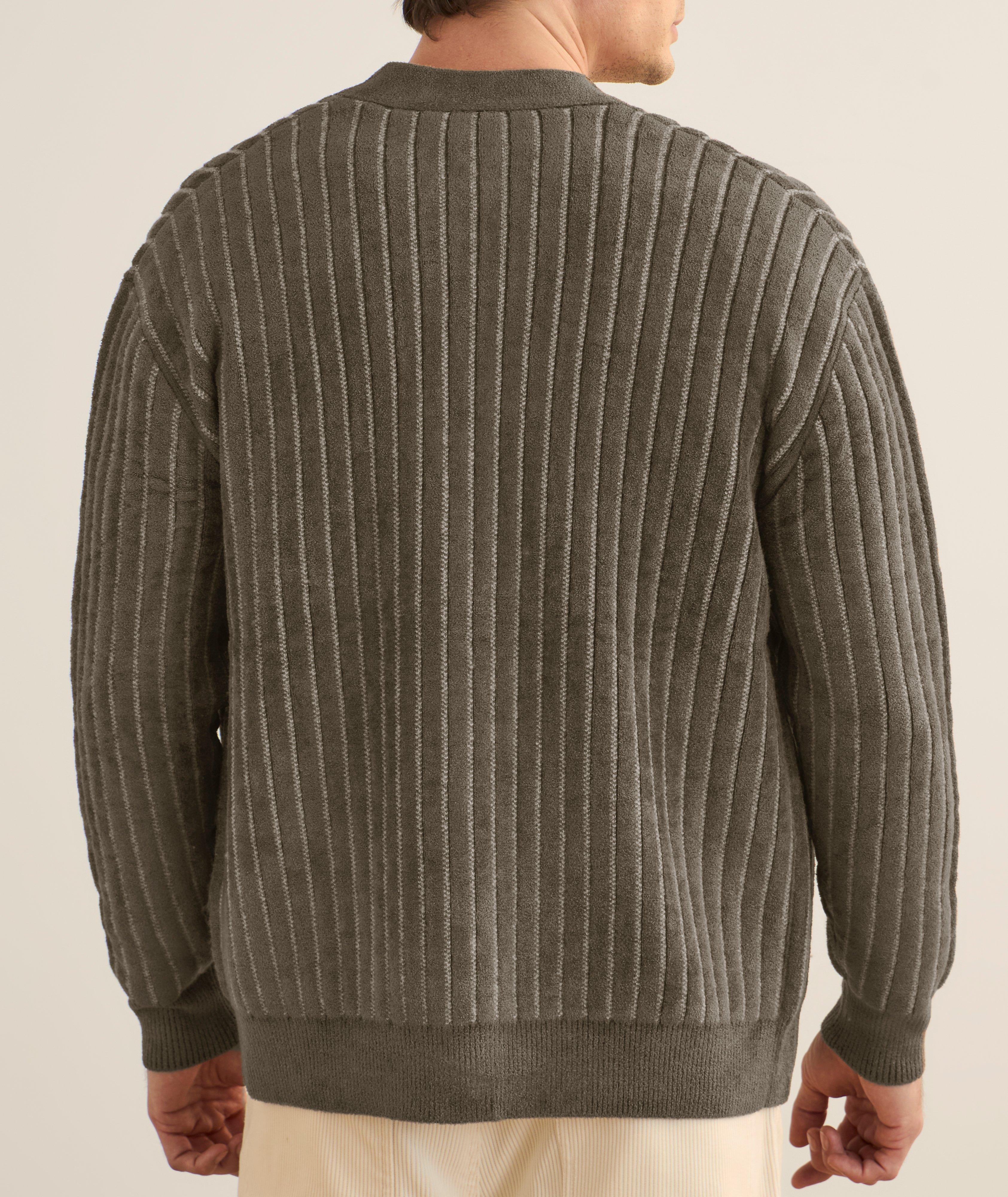 Cardigan côtelé à monogramme image 2