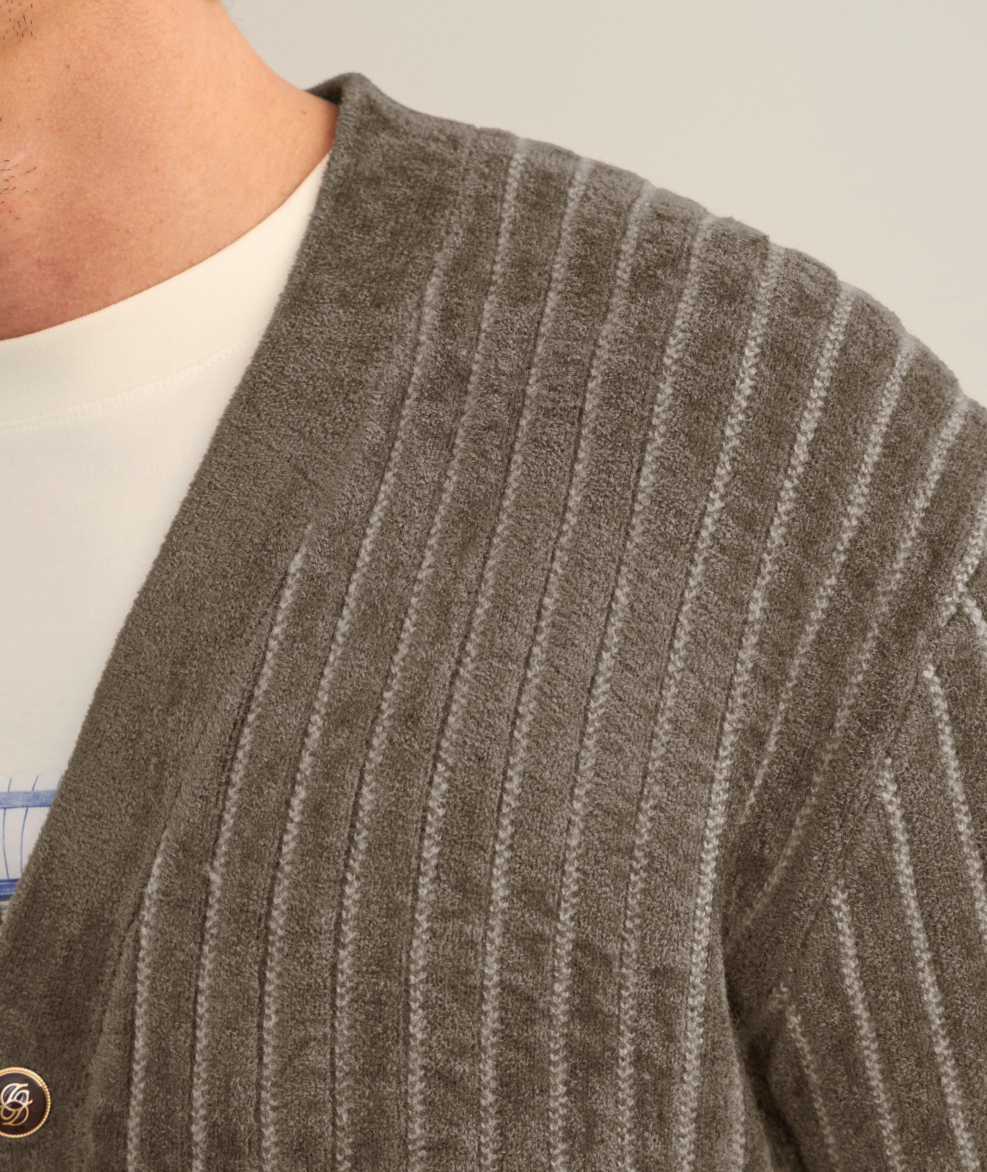 Cardigan côtelé à monogramme image 3