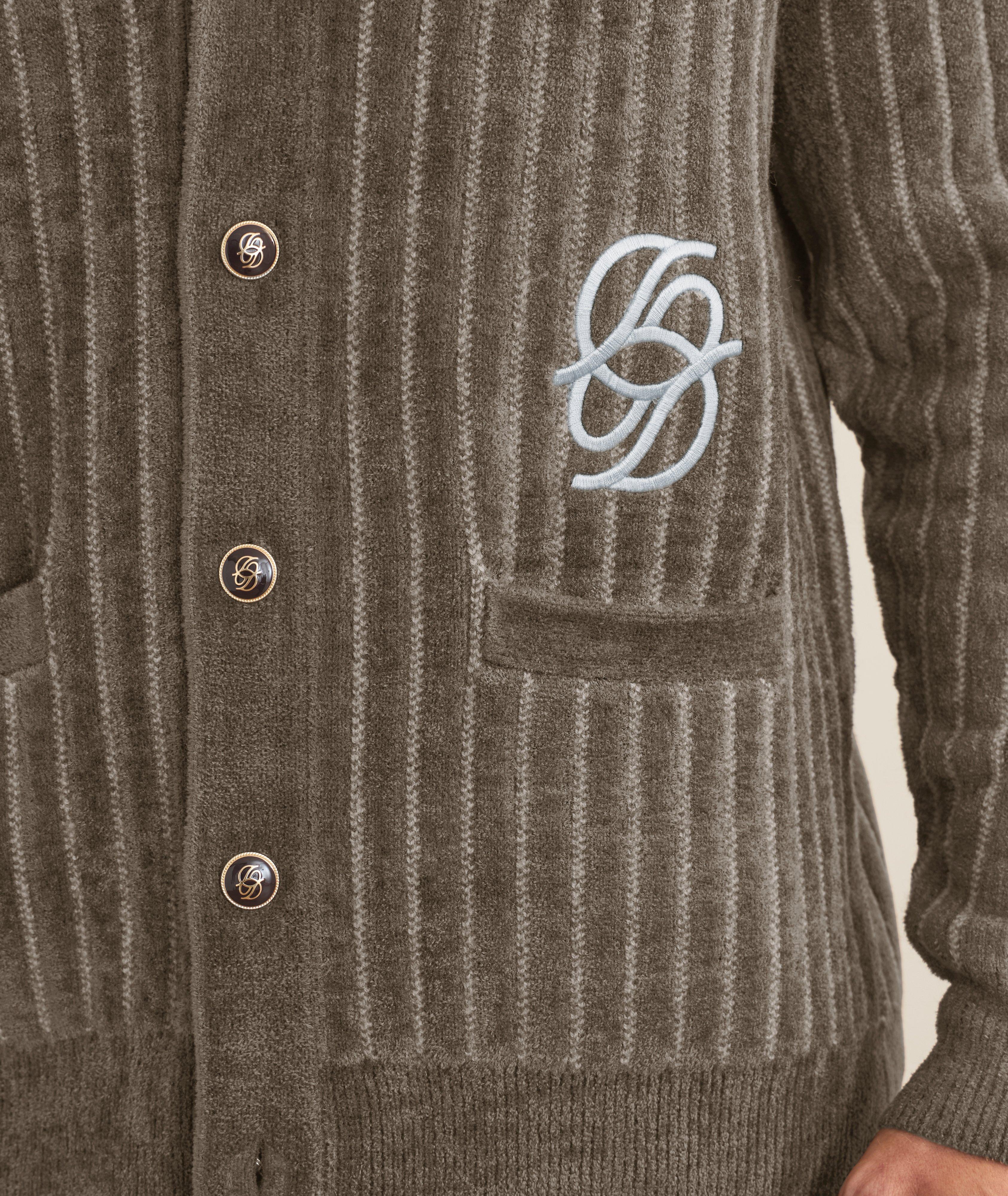 Cardigan côtelé à monogramme image 4