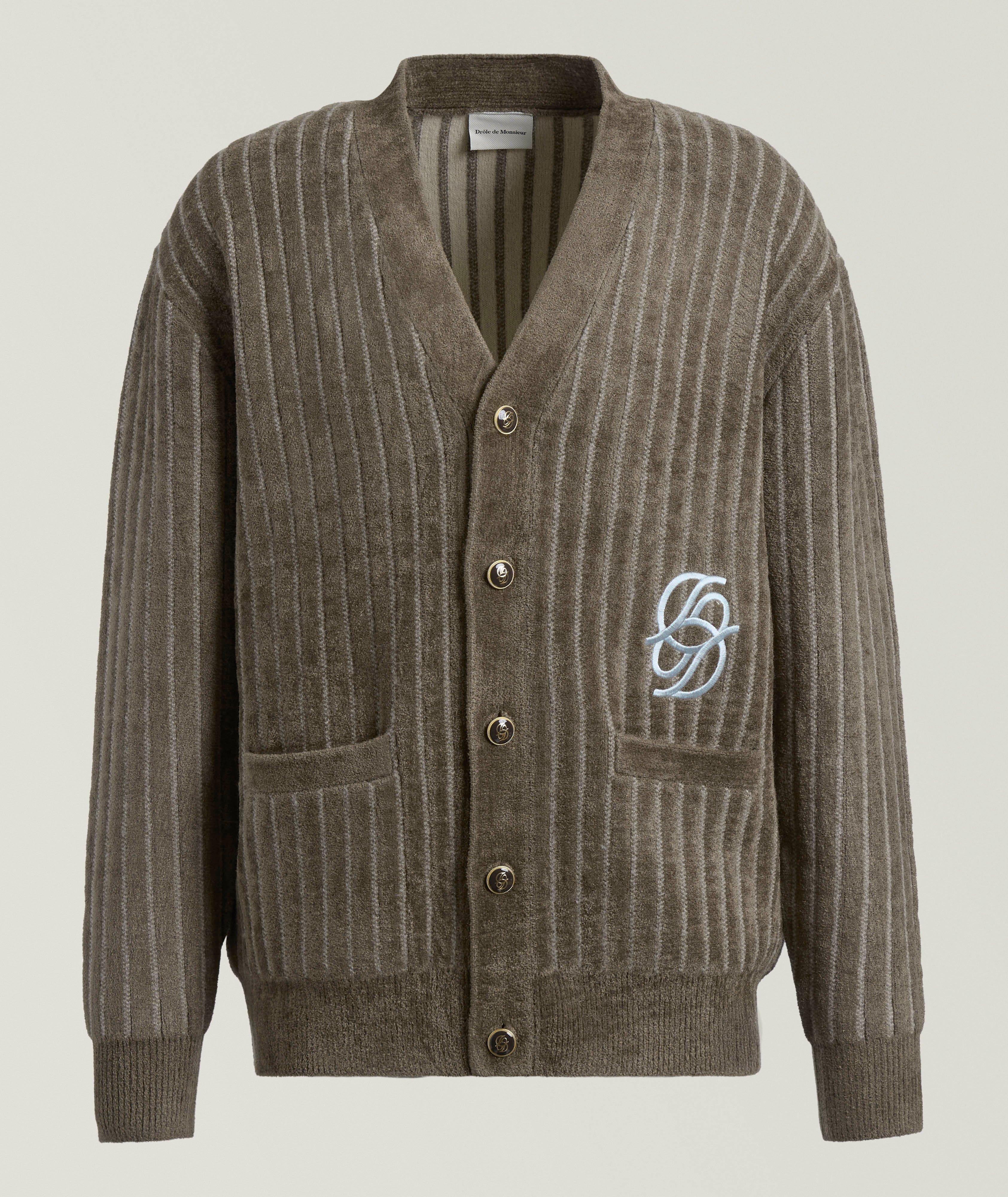 Cardigan côtelé à monogramme image 0