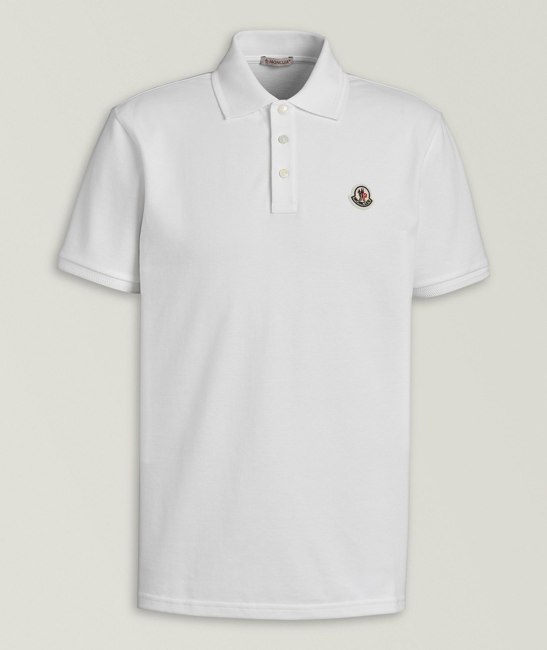 Polo en piqué de coton avec écusson de marque image 0