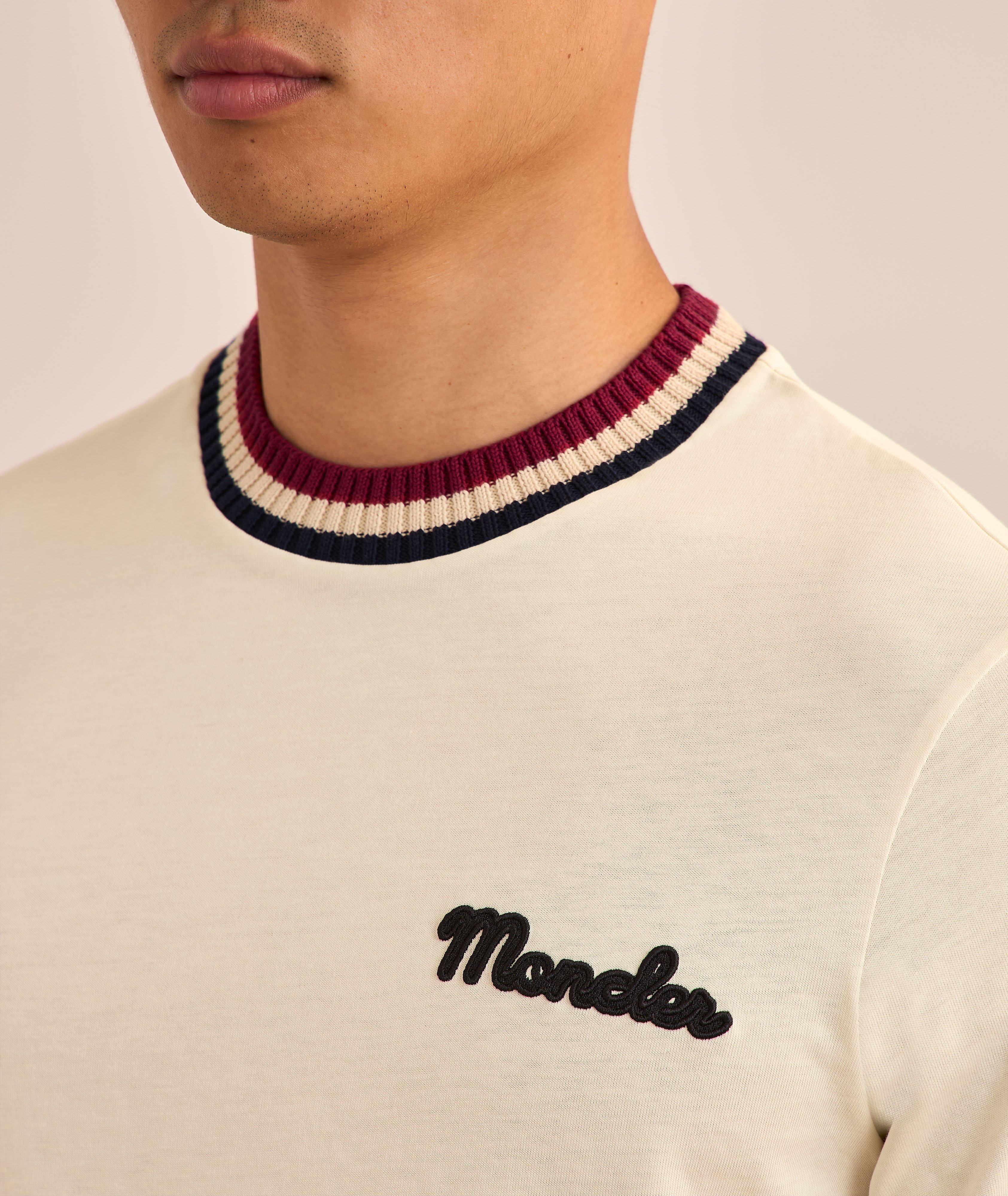Embroidered Logo Cotton Crewneck T-Shirt  image 3