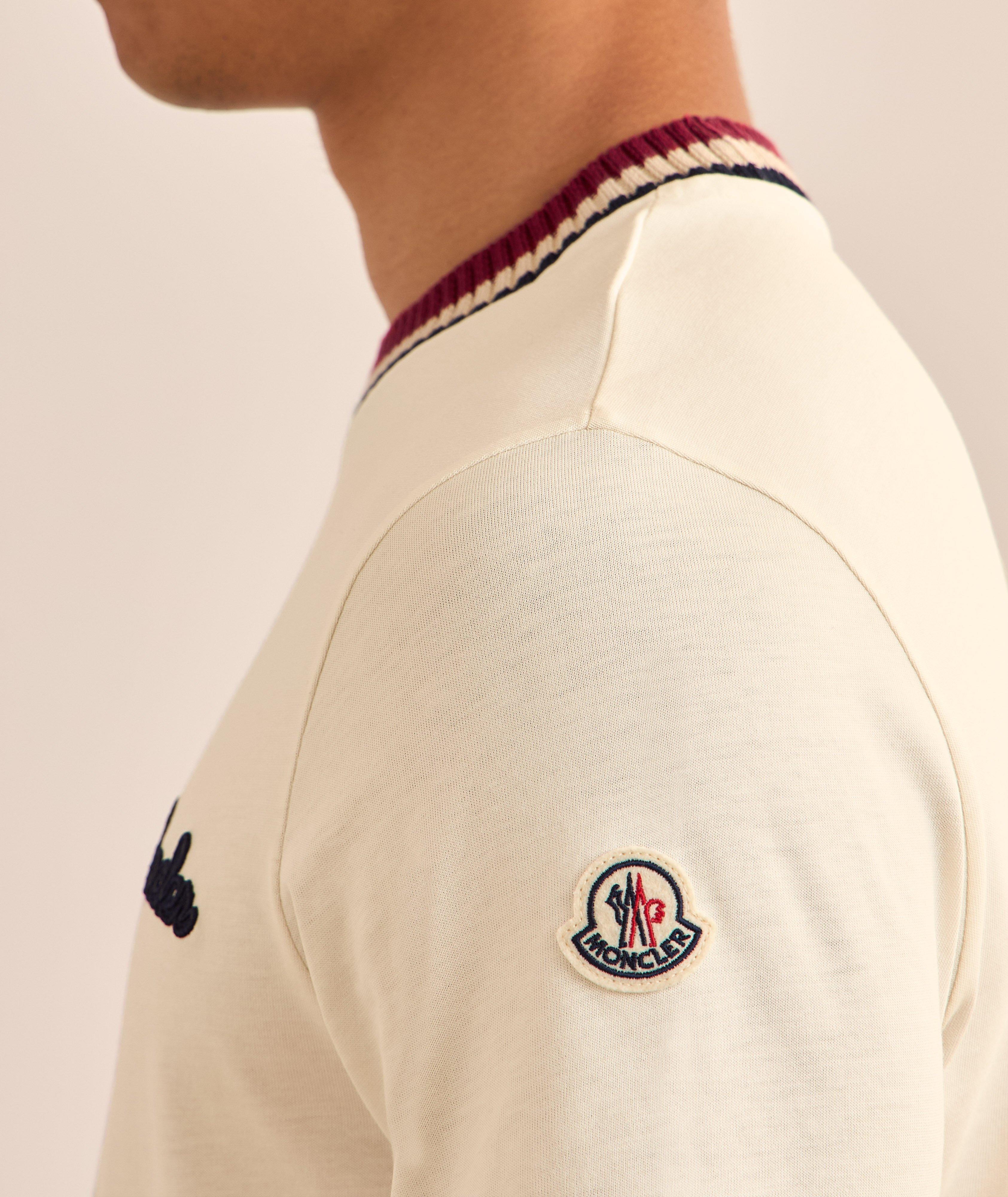 Embroidered Logo Cotton Crewneck T-Shirt  image 4