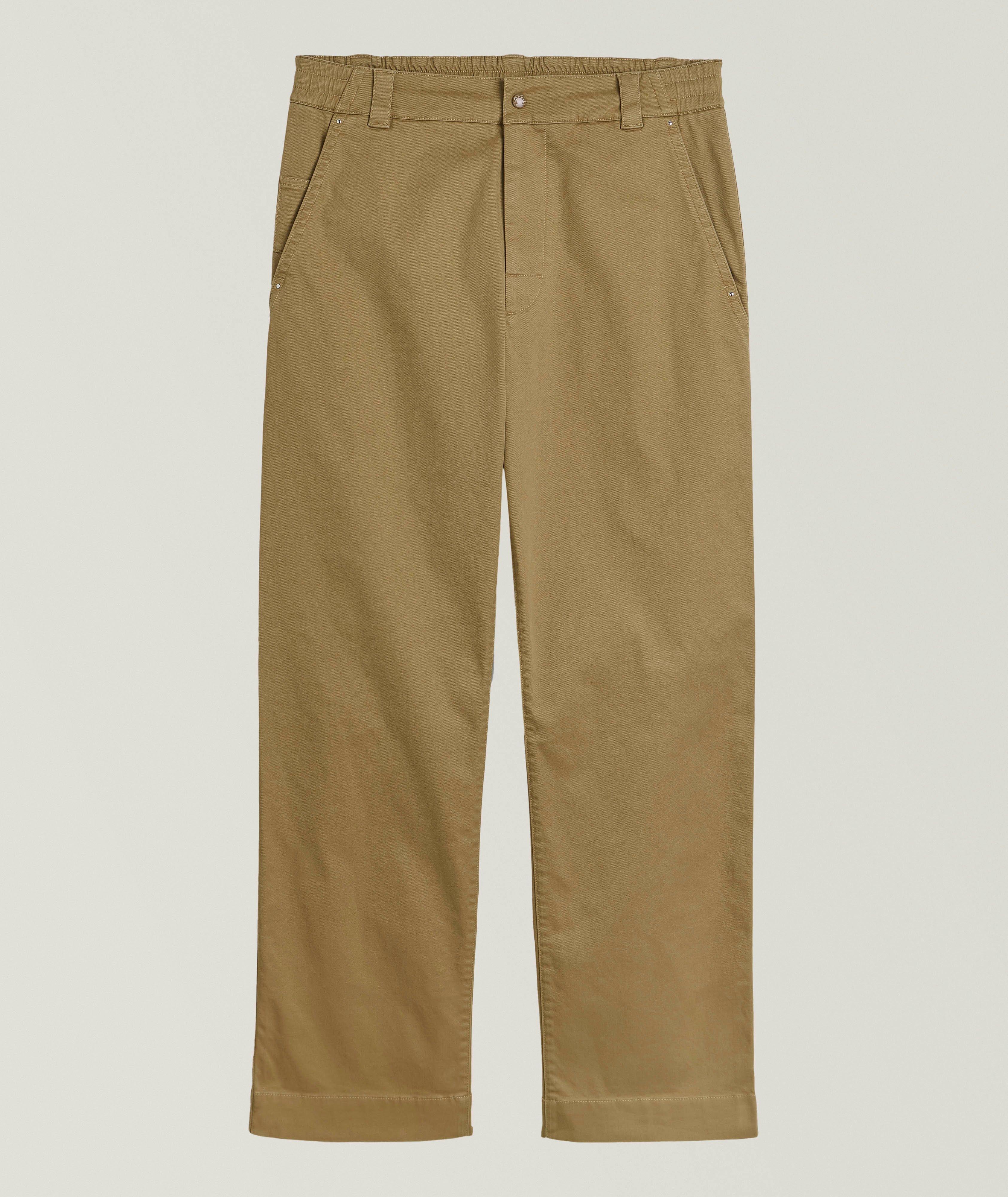 Cotton Gabardine Straight-Leg Pants  image 0