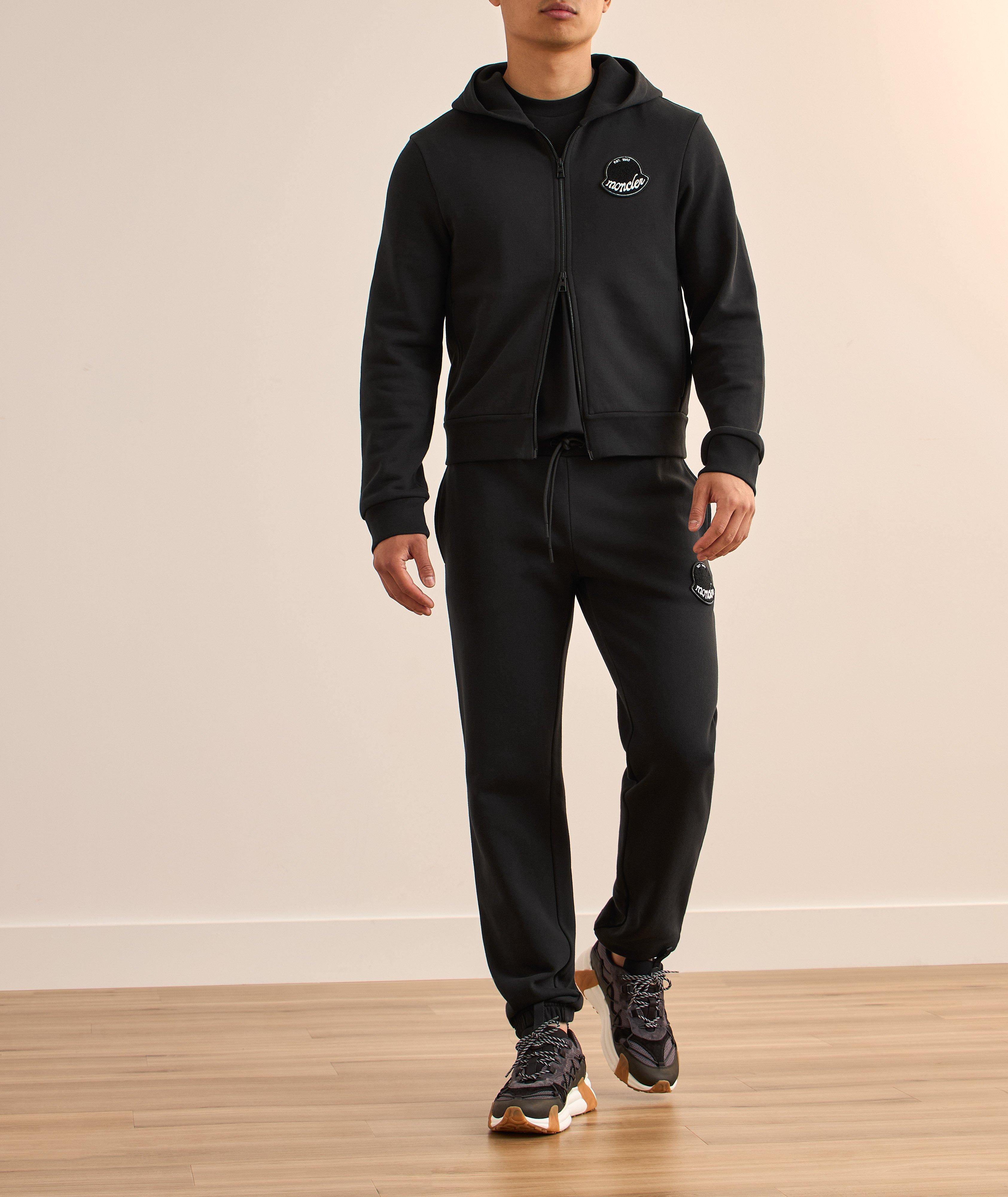 Pantalon sport en coton avec écusson de marque image 4