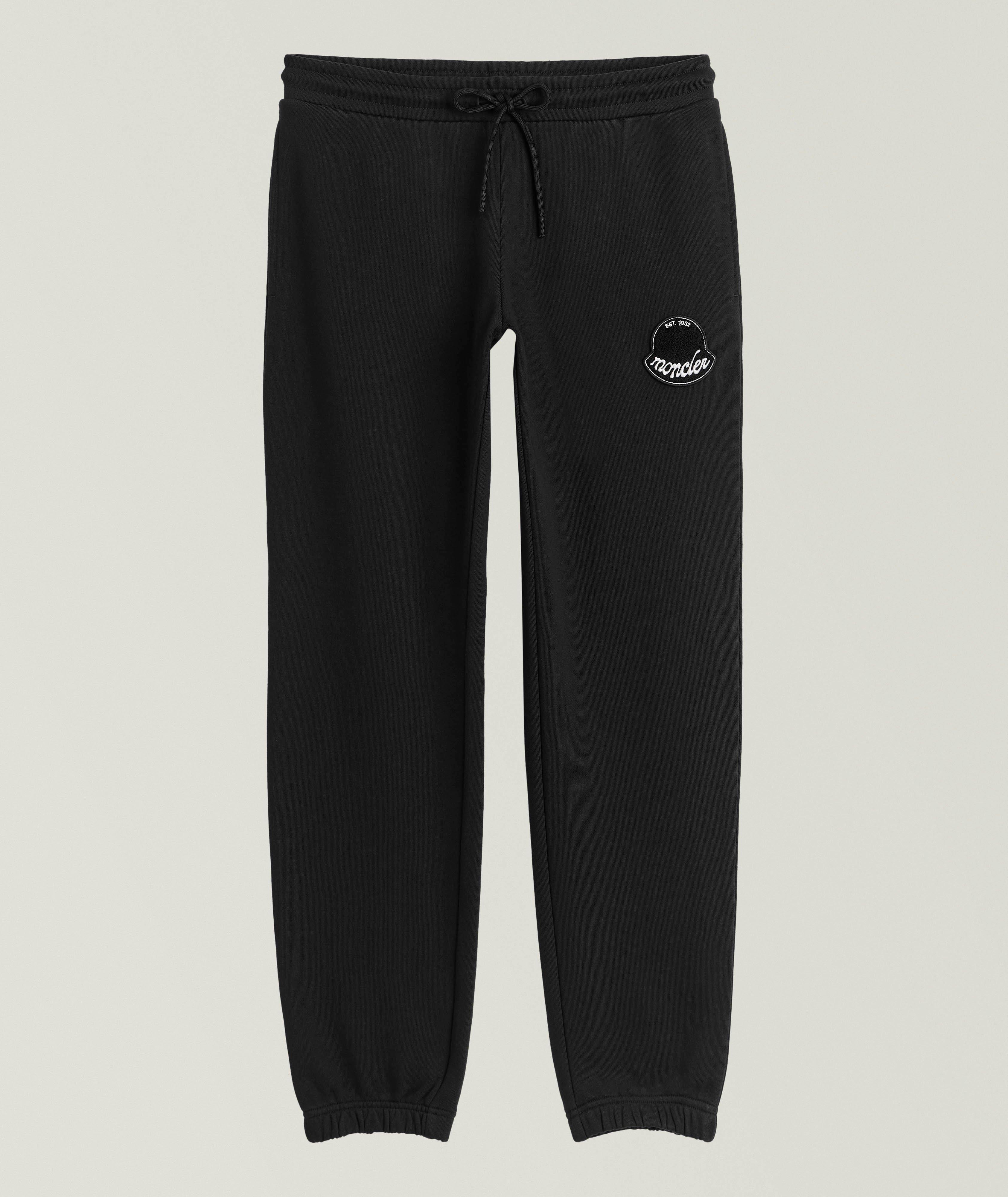 Pantalon sport en coton avec écusson de marque image 0