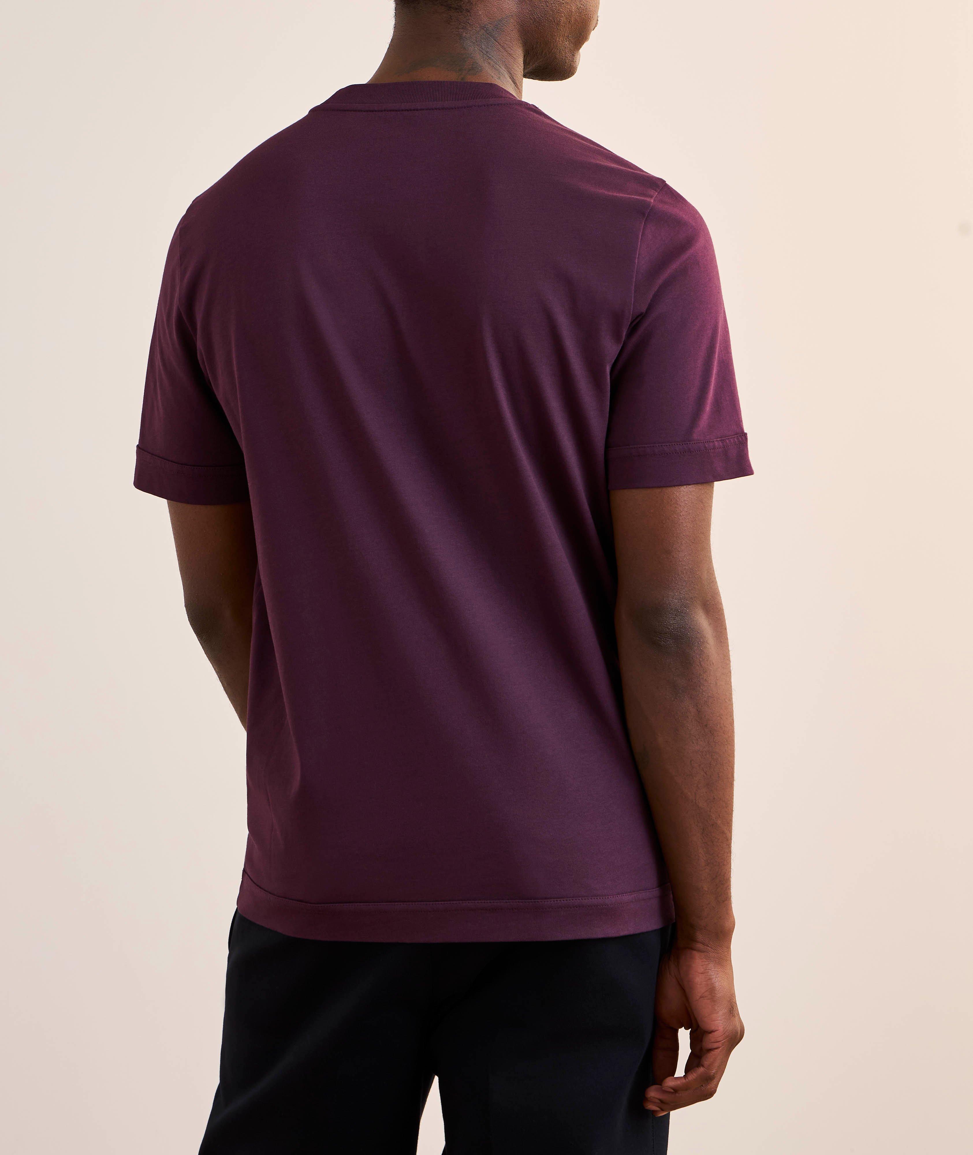 Leather Logo Cotton Crewneck T-Shirt image 2