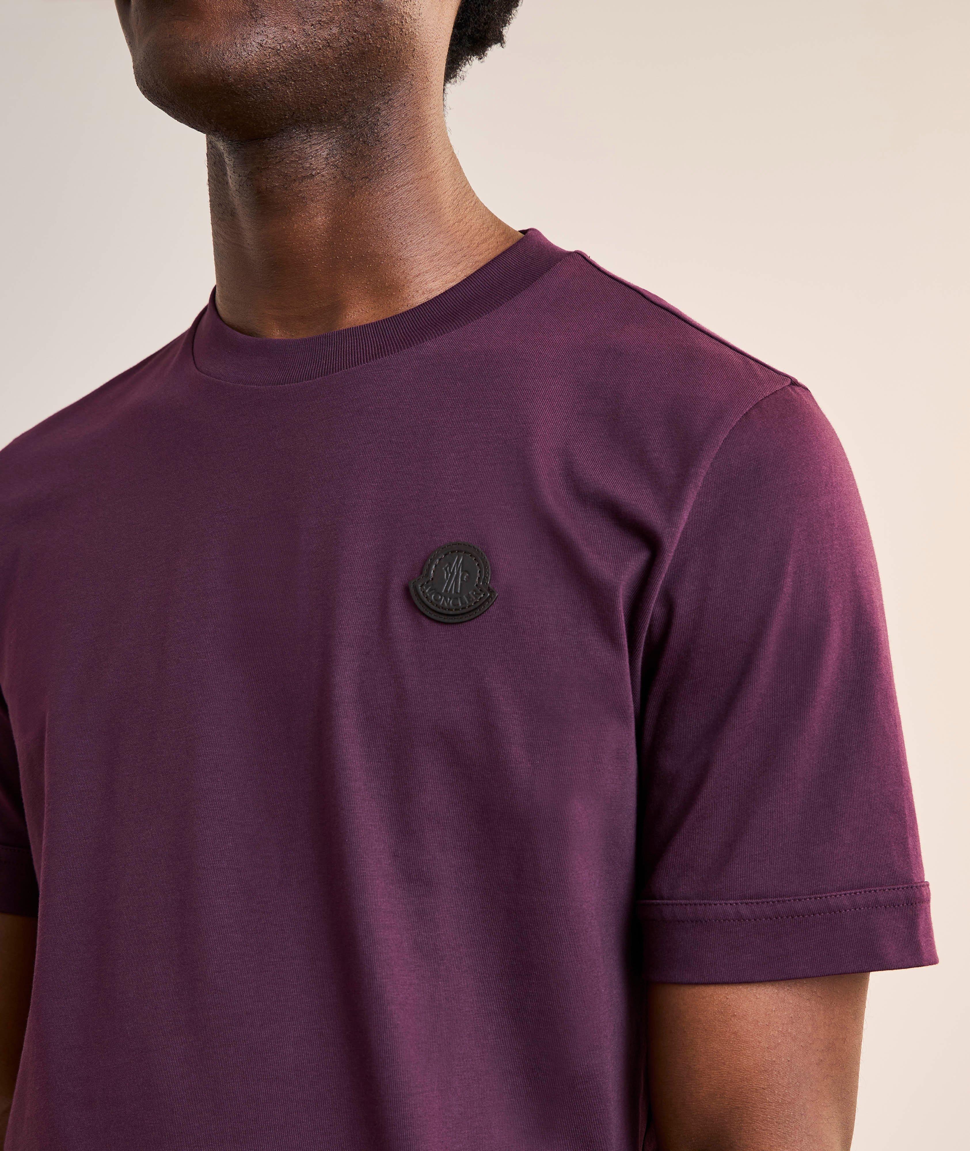 Leather Logo Cotton Crewneck T-Shirt image 3