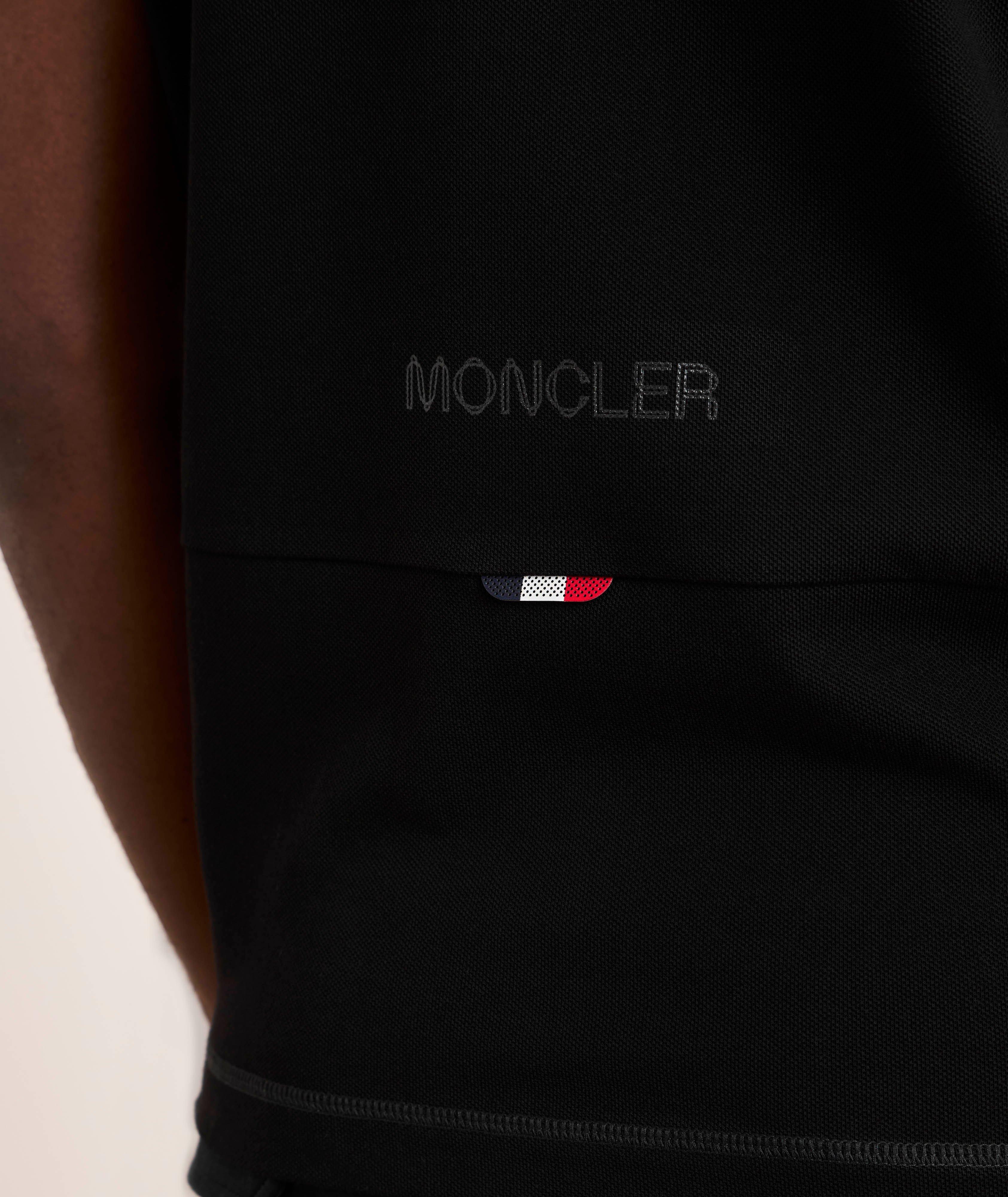 Polo en piqué de coton avec logo ton sur ton image 4