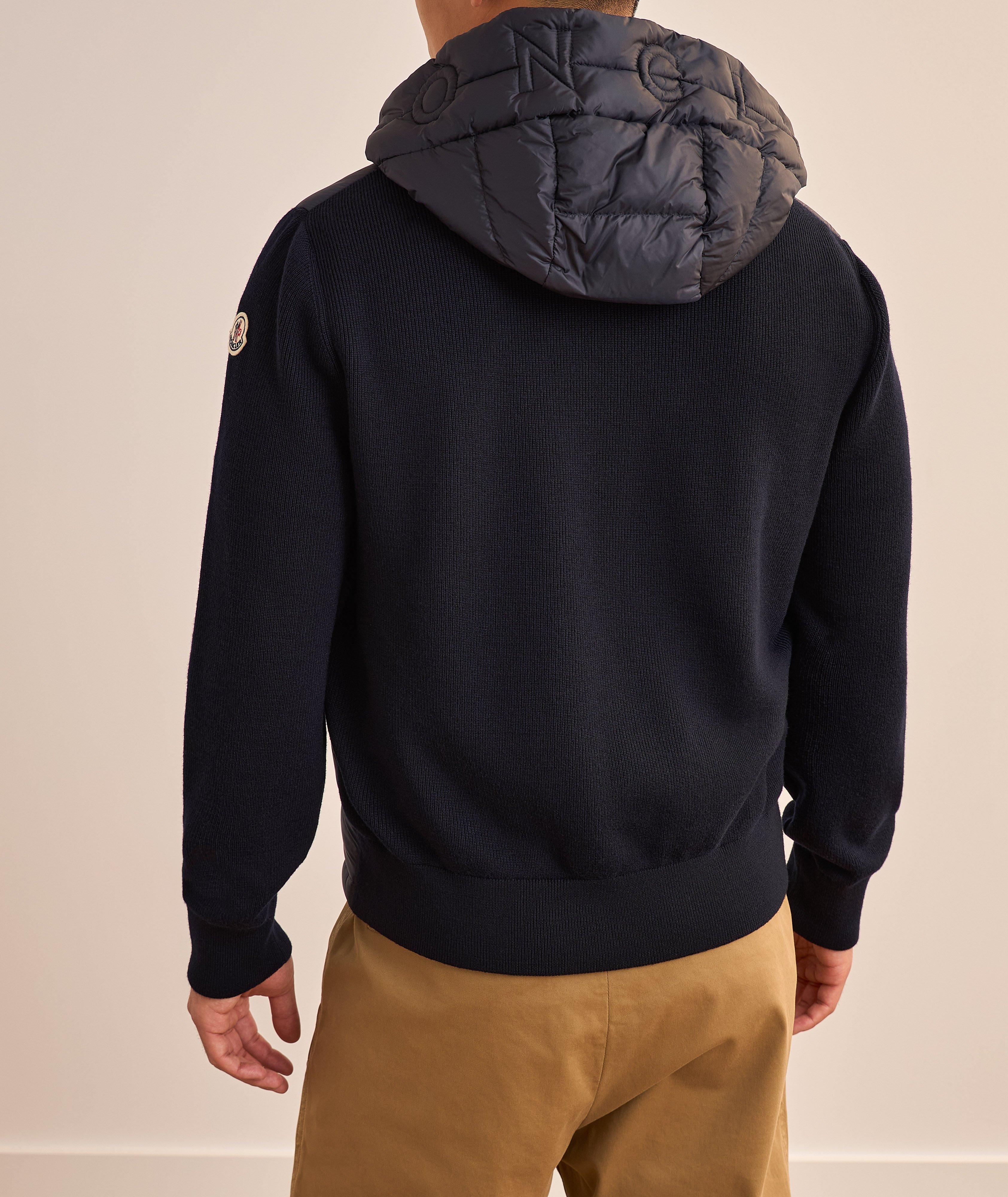 Padded Down Wool Hooded Sweater image 2