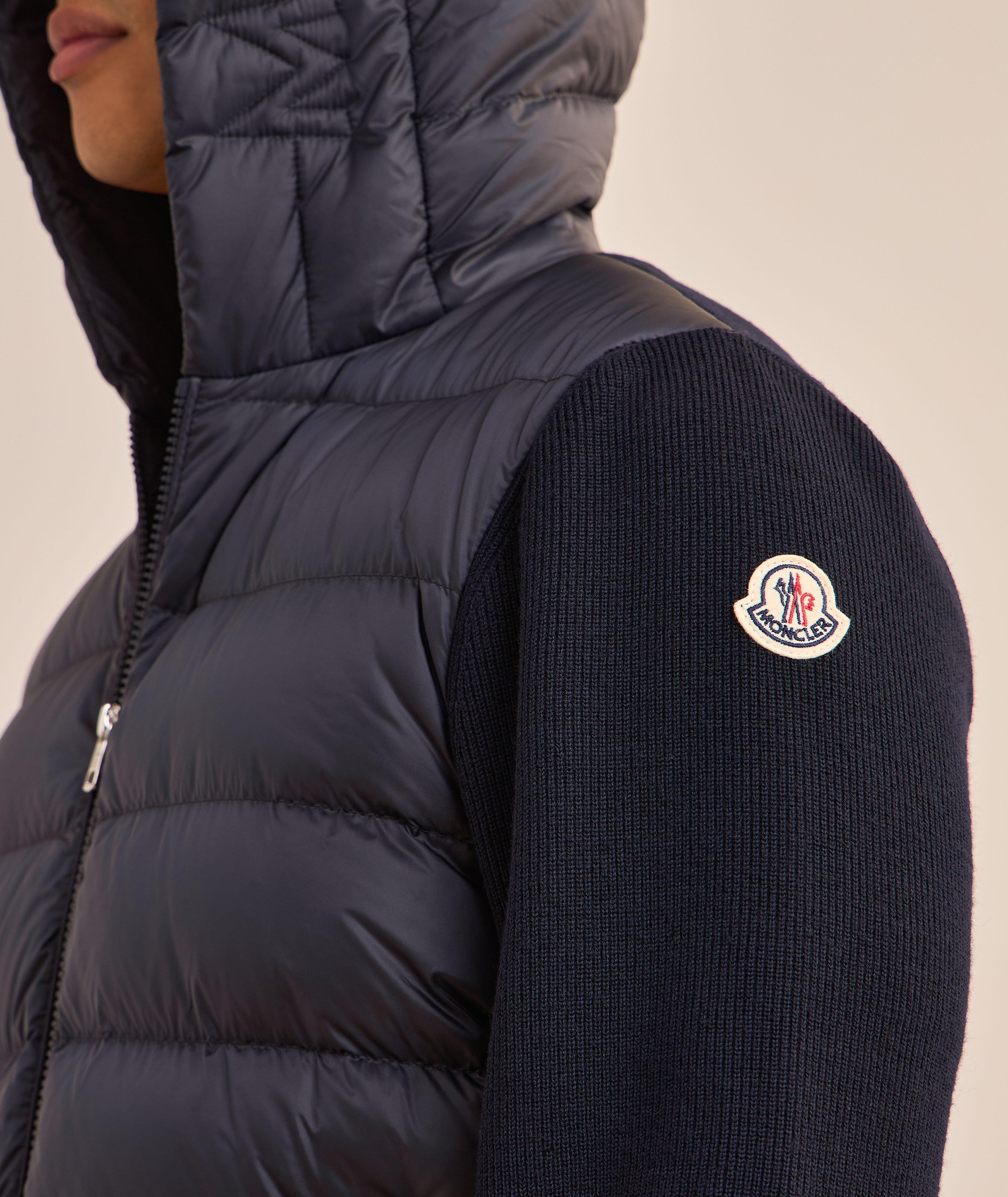 Padded Down Wool Hooded Sweater image 3