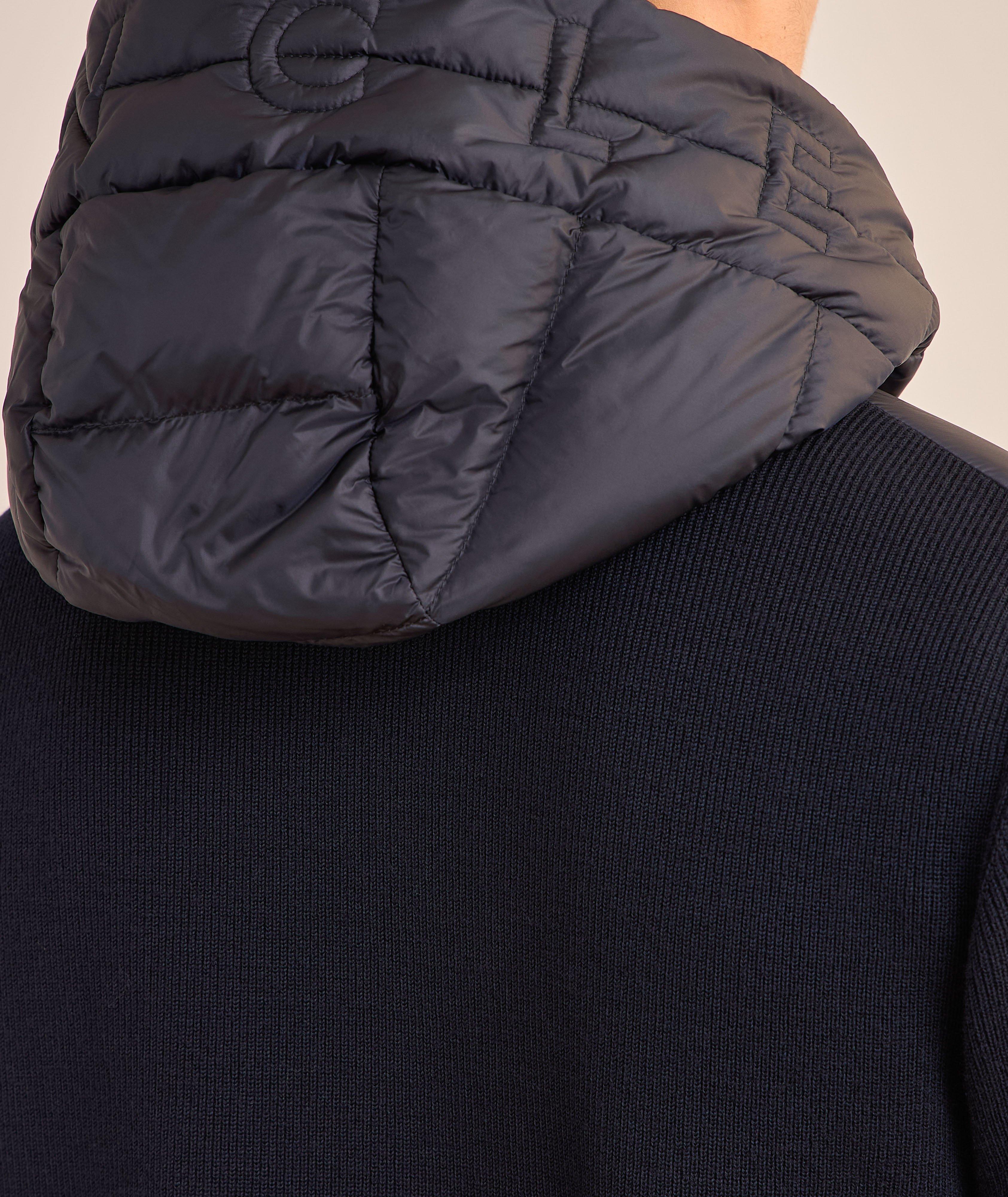 Padded Down Wool Hooded Sweater image 4