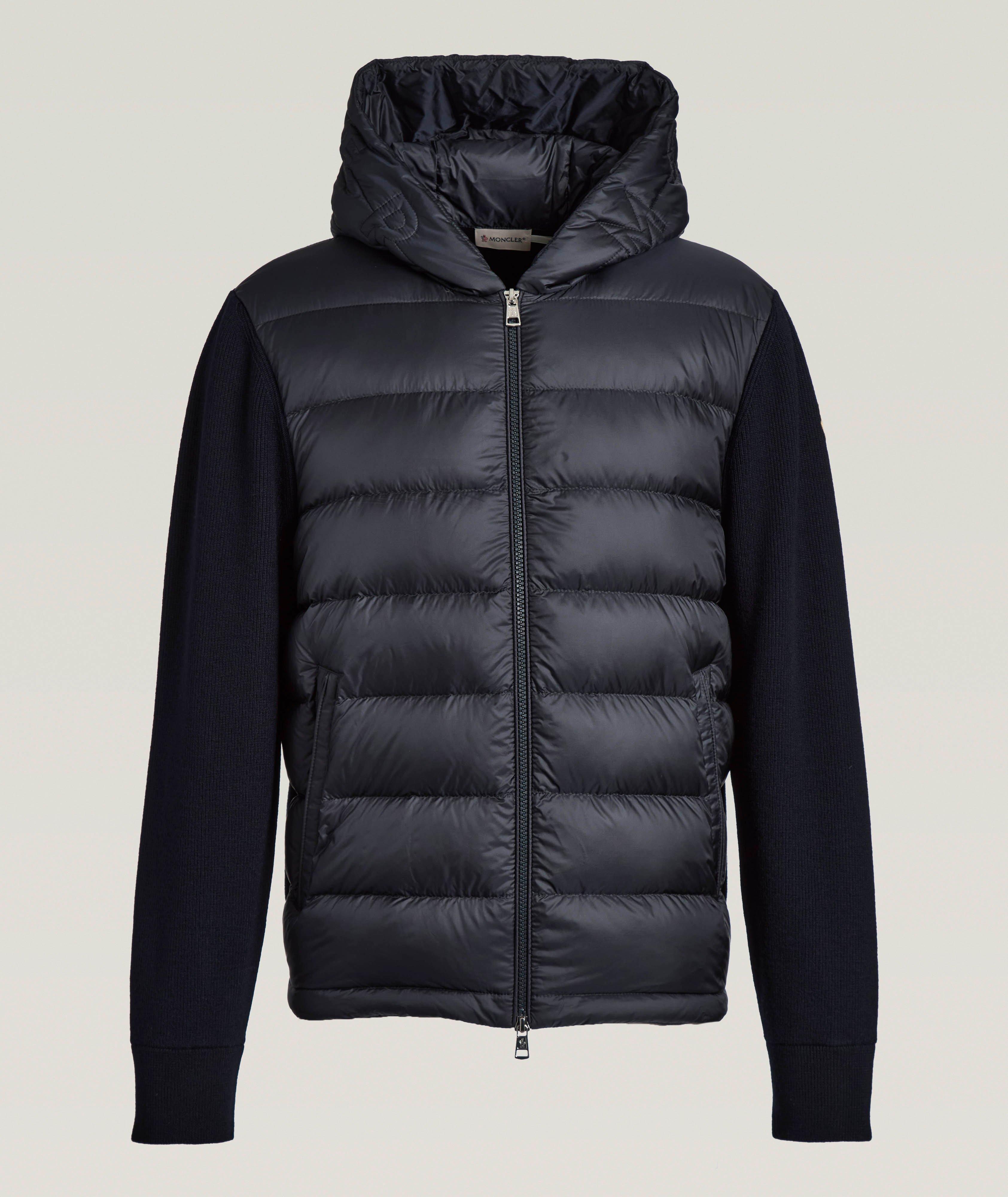 Padded Down Wool Hooded Sweater image 0