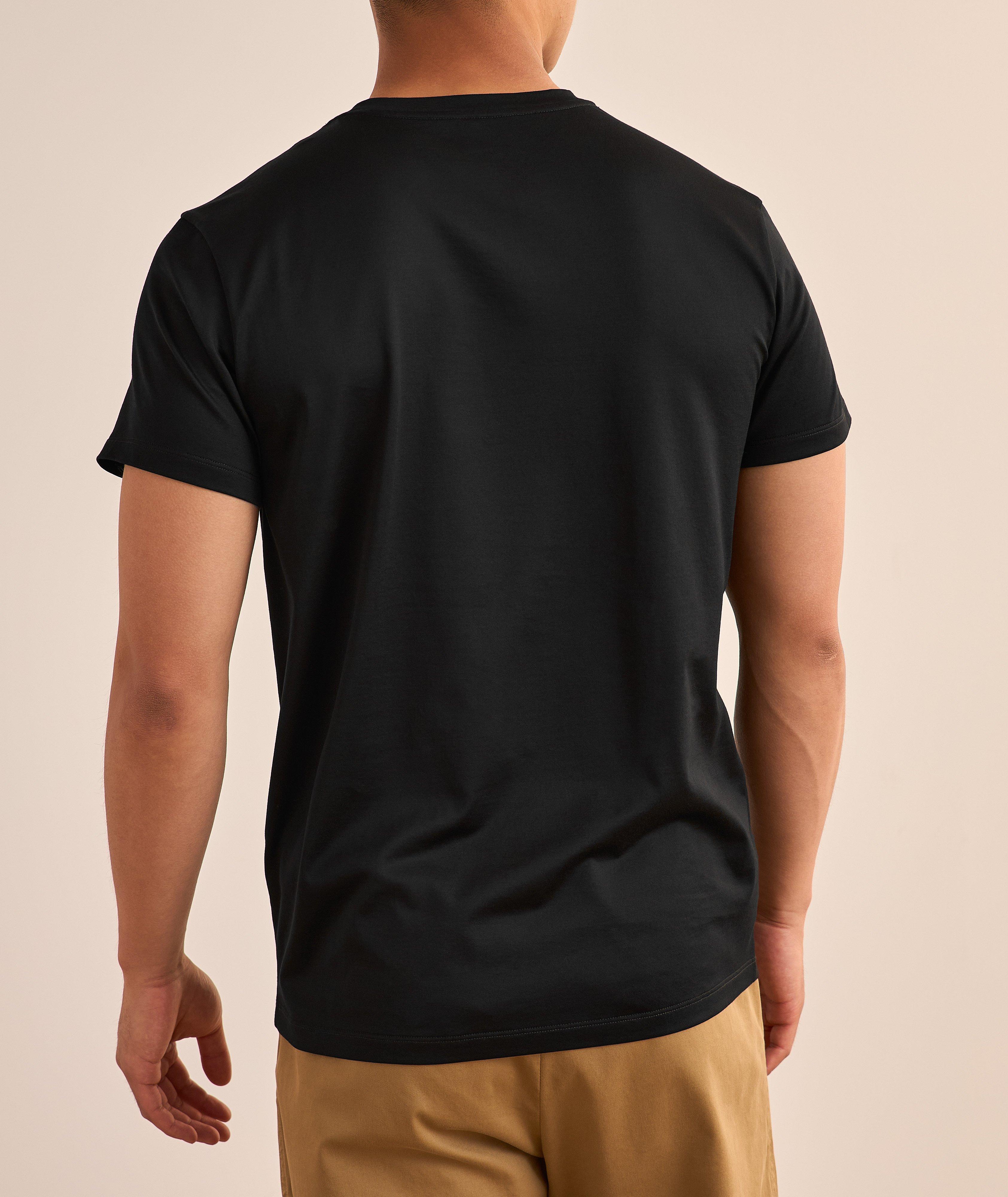 Double Logo Patch Cotton Crewneck T-Shirt image 2