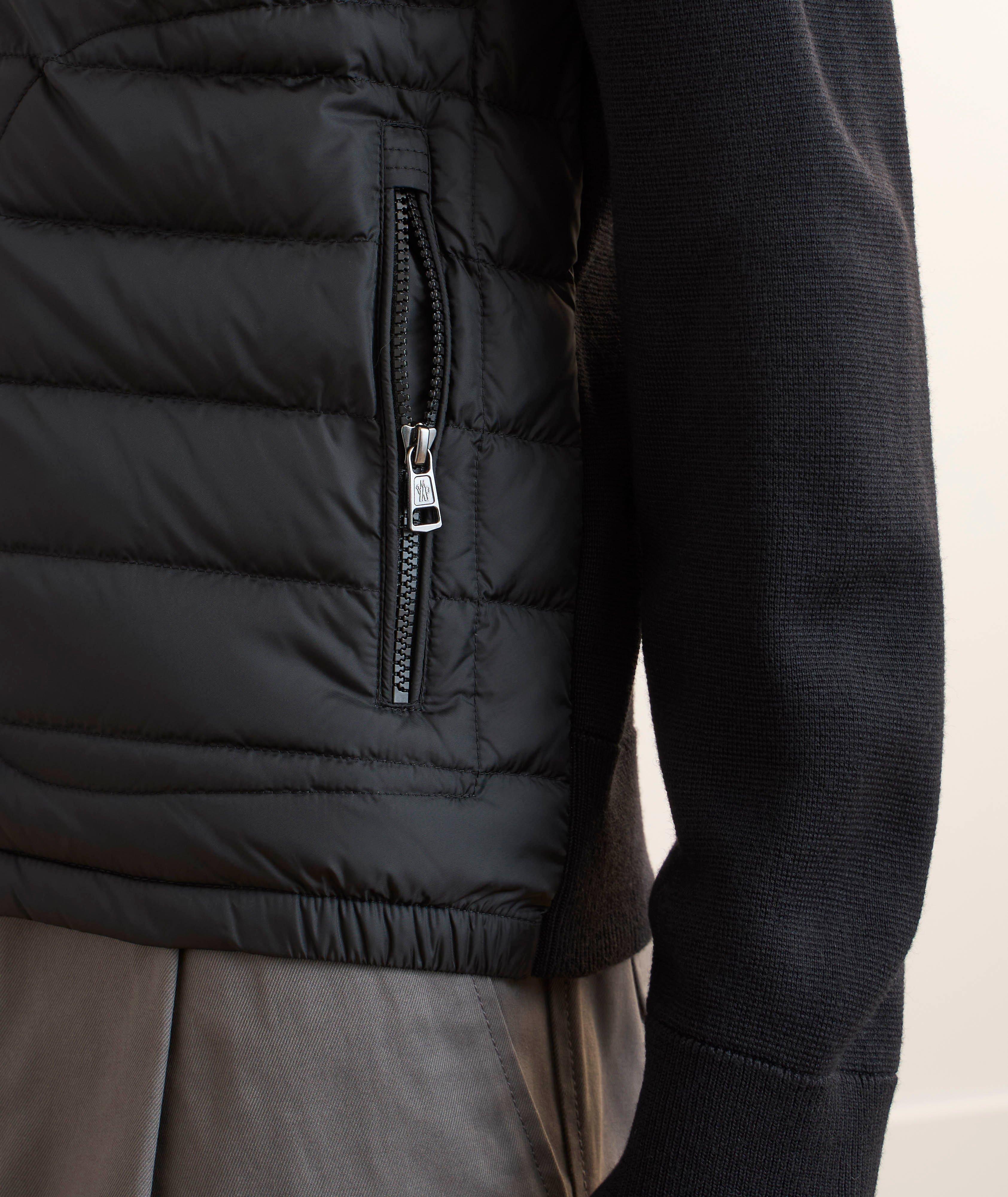 Blouson-pull en lainage et en duvet à glissière image 4