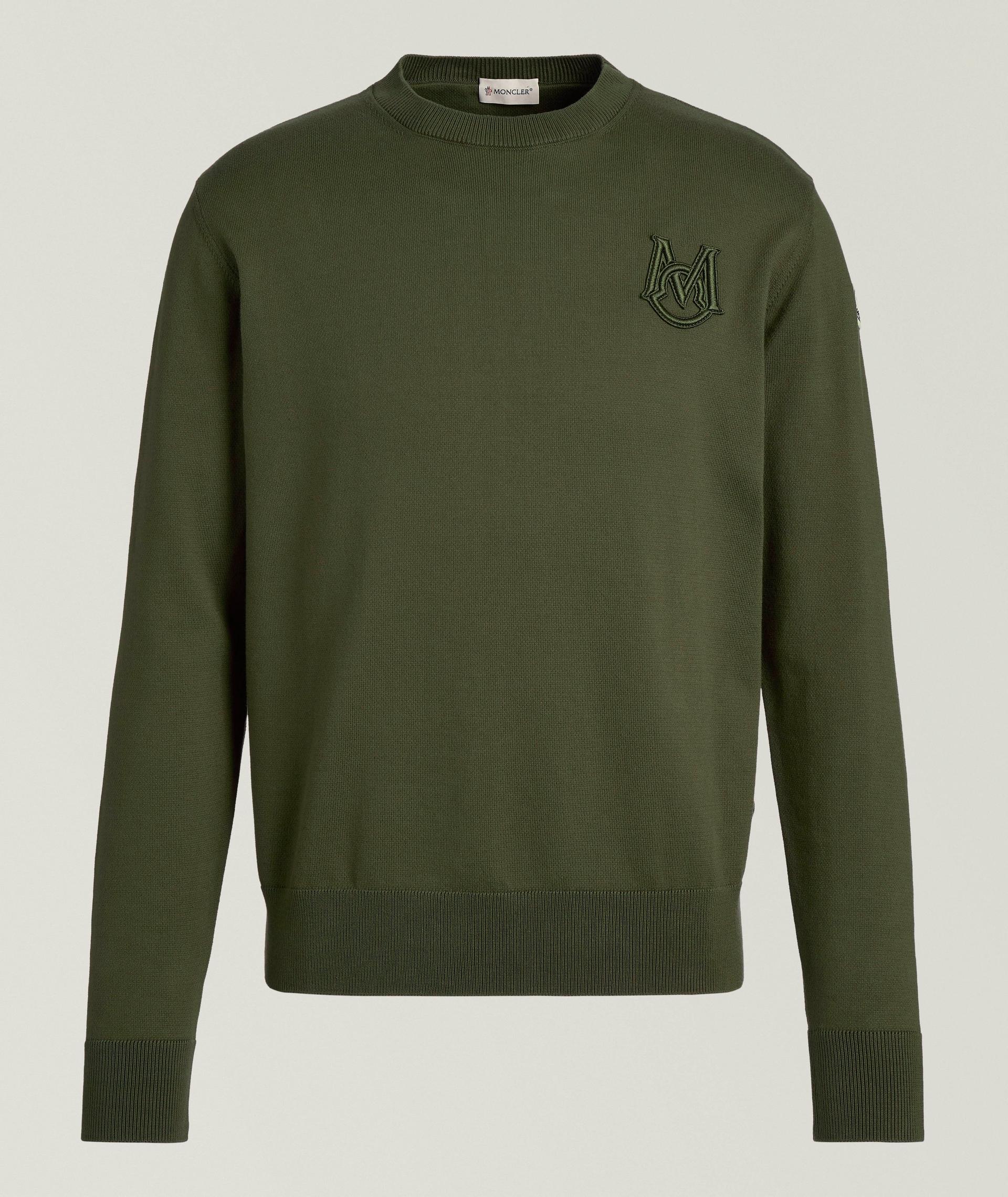 Embroidered Logo Cotton Crewneck Sweater  image 0