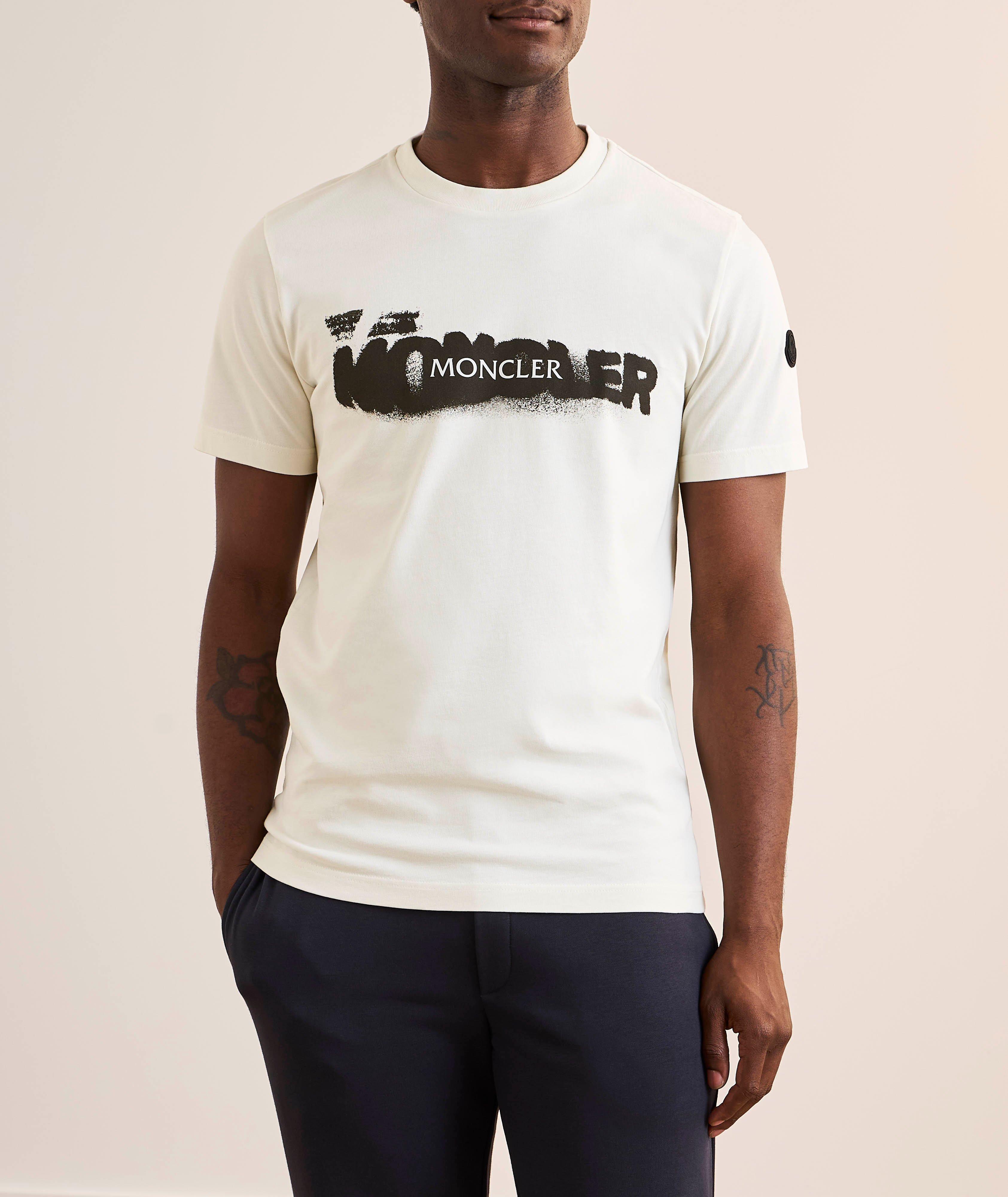 Graffiti Logo Print Cotton T-Shirt  image 1