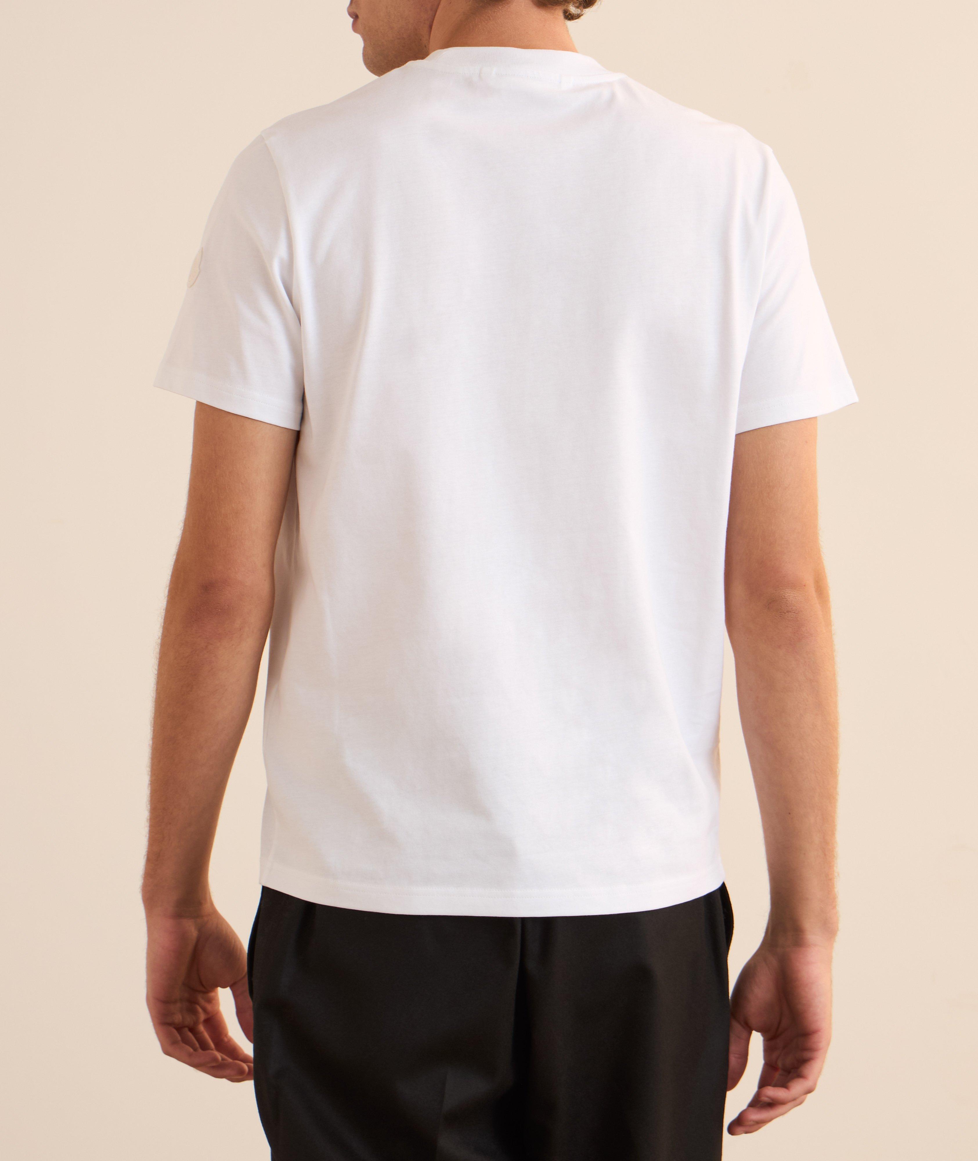 T-shirt en coton à logo superposé image 2