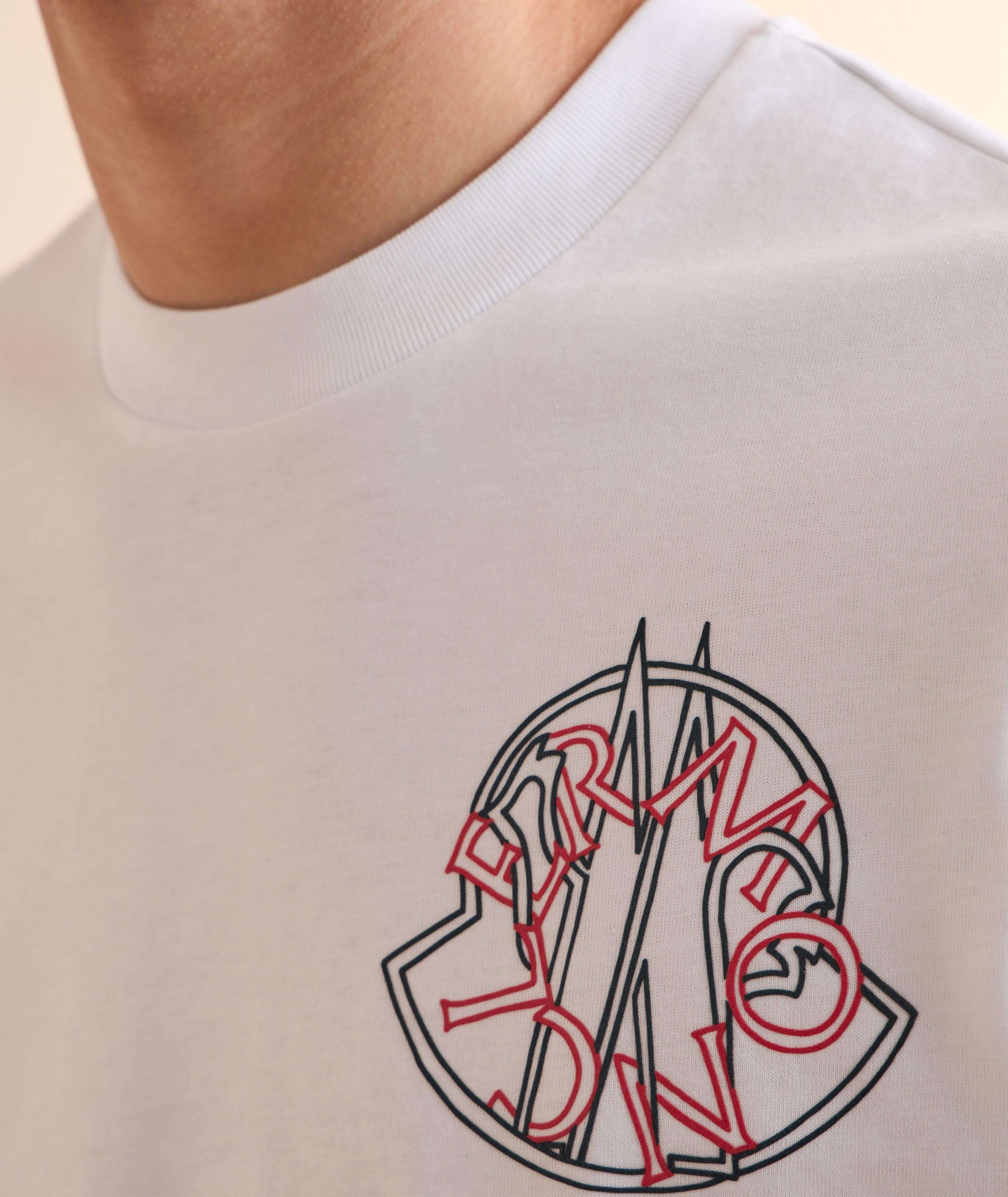 T-shirt en coton à logo superposé image 3