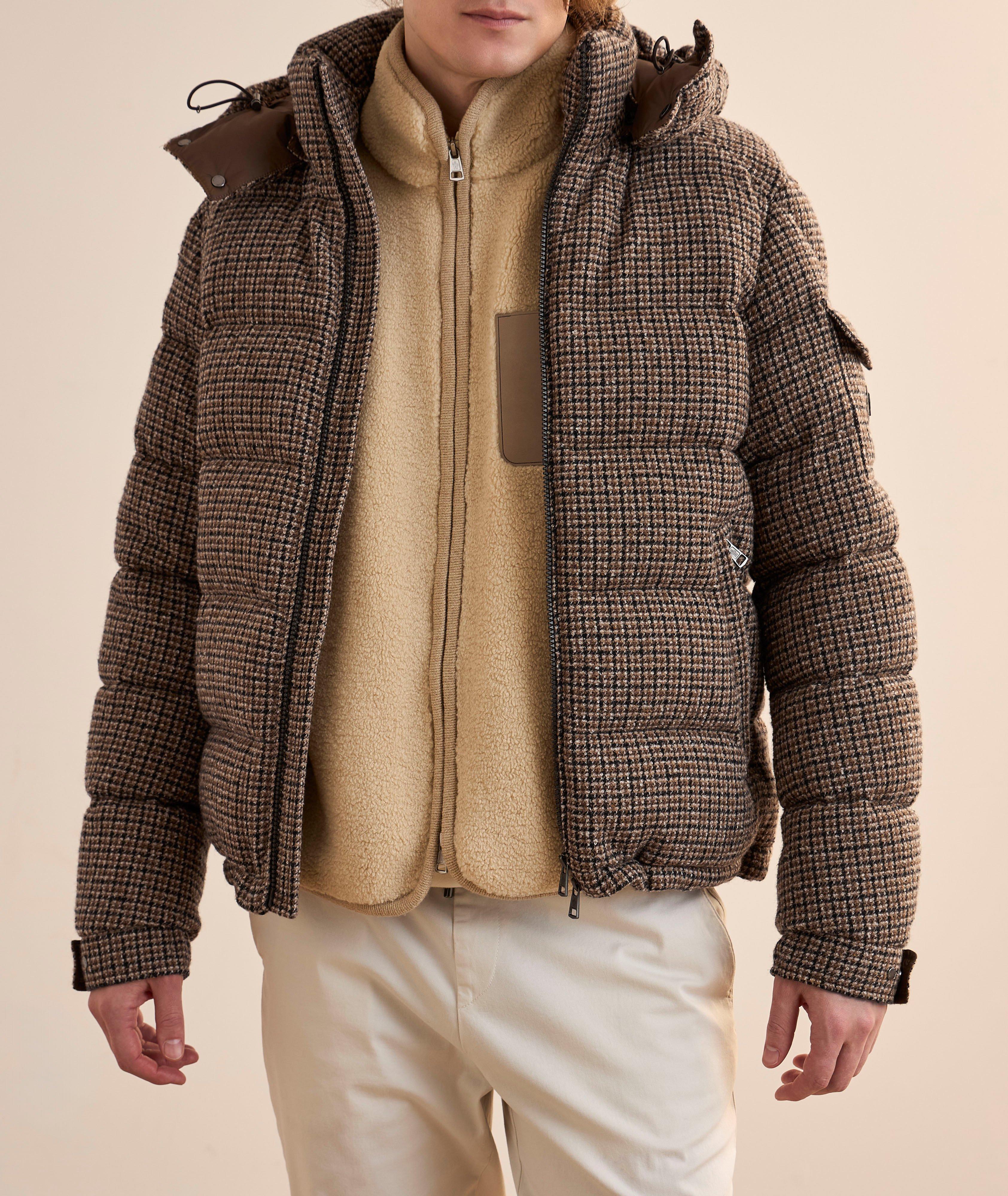 Montgenevre Checked Bouclé Down Jacket  image 1