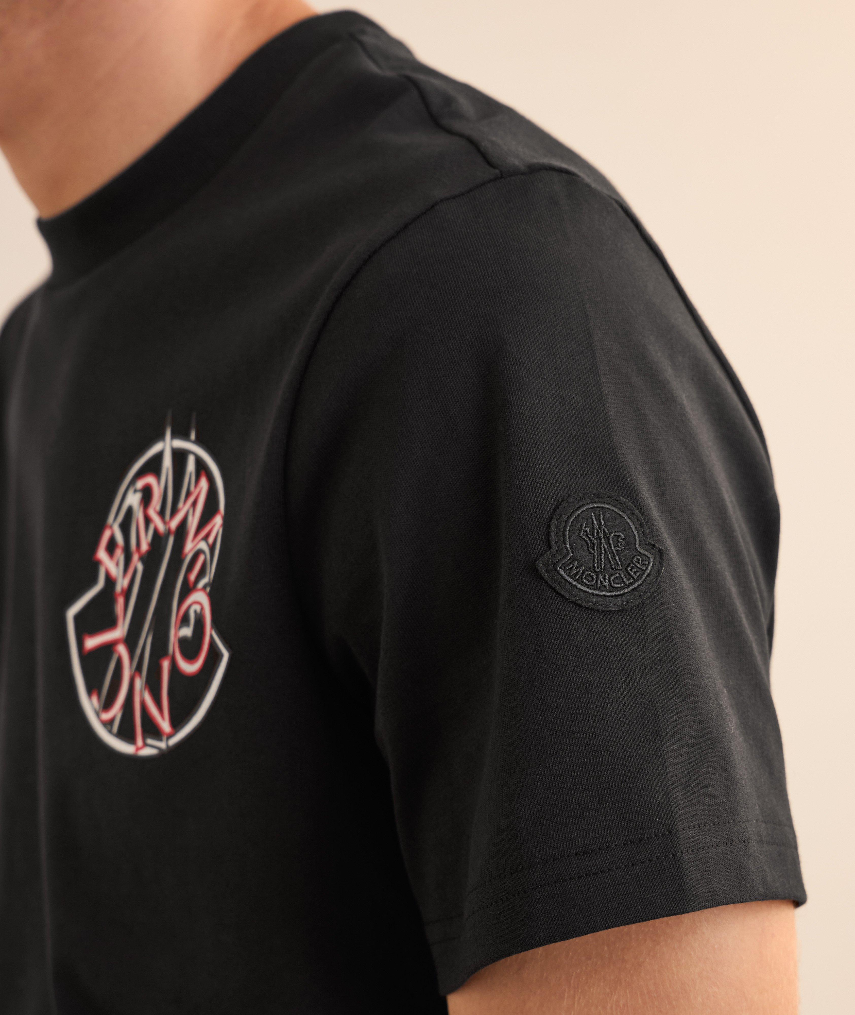 Overlapped Logo Cotton T-Shirt image 4