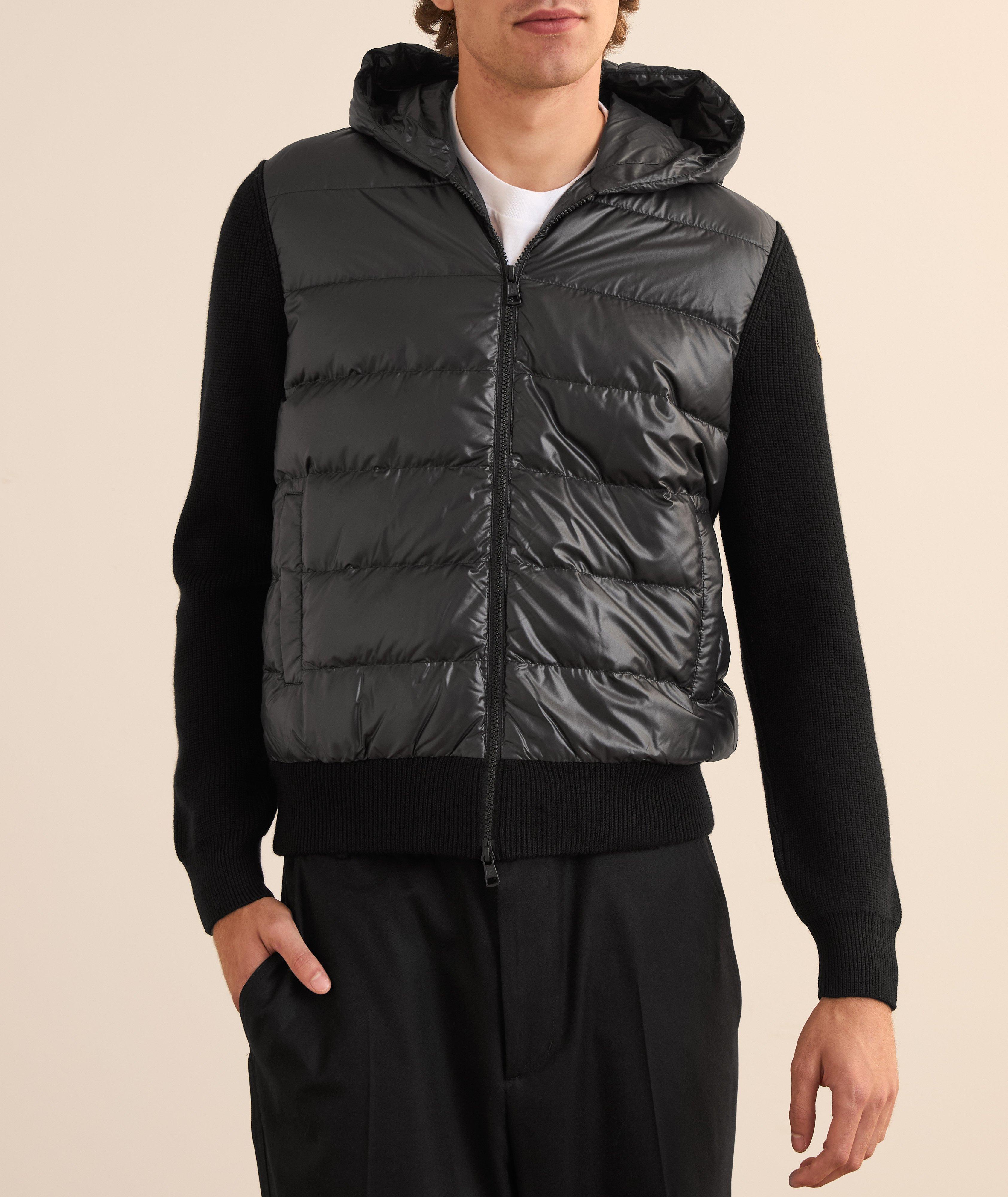 Padded Zip-Up Hooded Sweater image 1