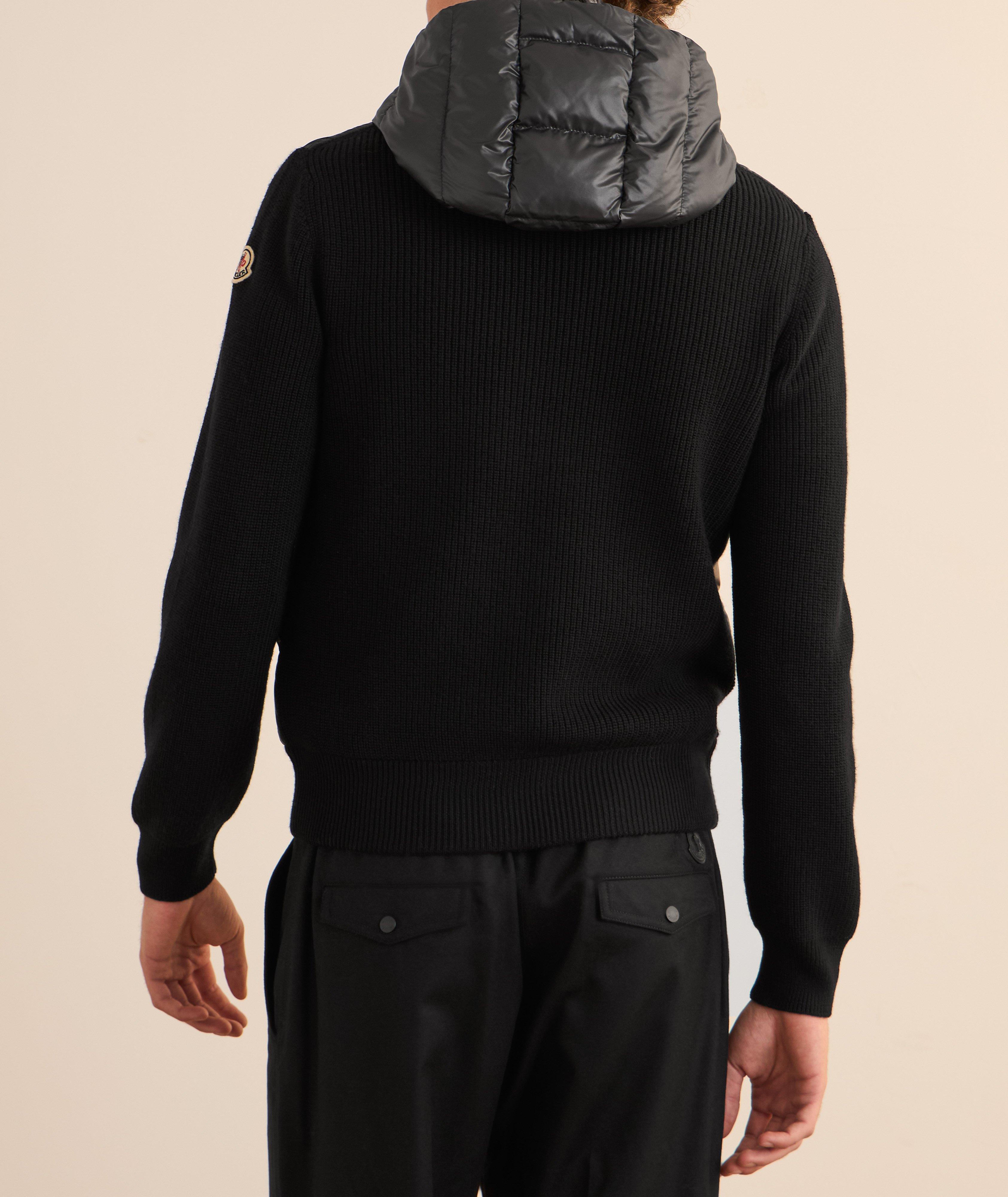 Padded Zip-Up Hooded Sweater image 2