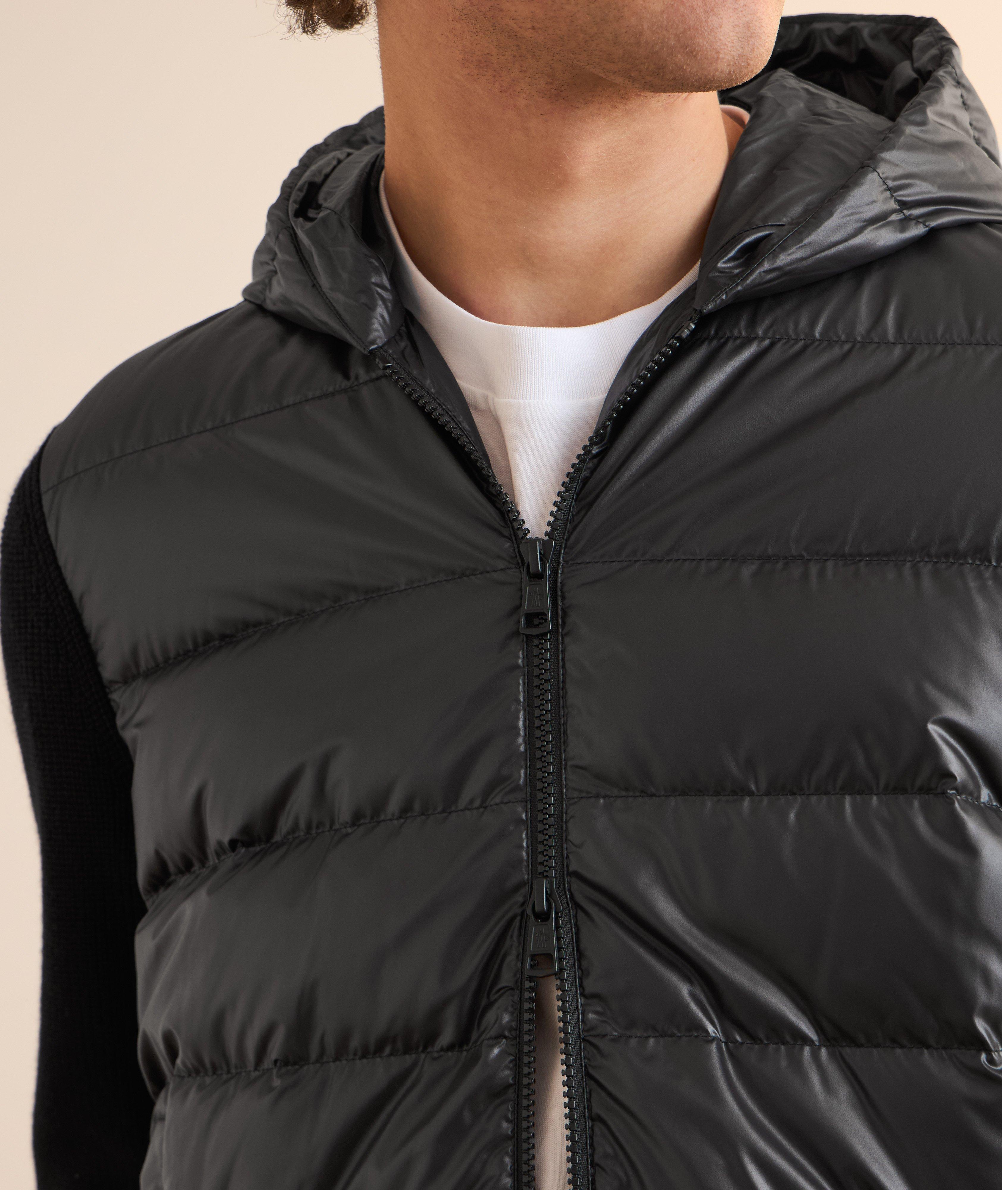 Padded Zip-Up Hooded Sweater image 3