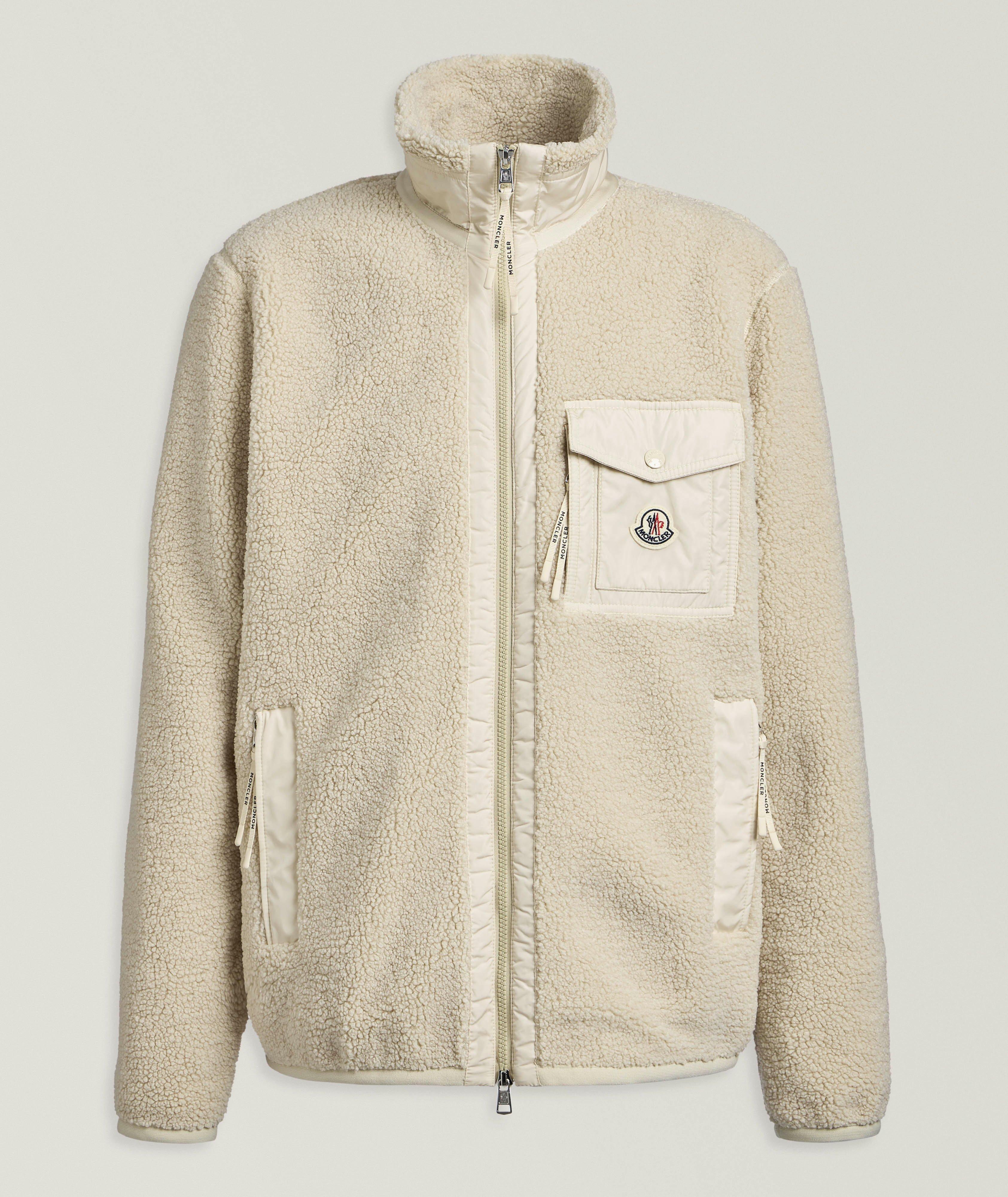 Moncler Chandail zippé intégral en polaire teddy