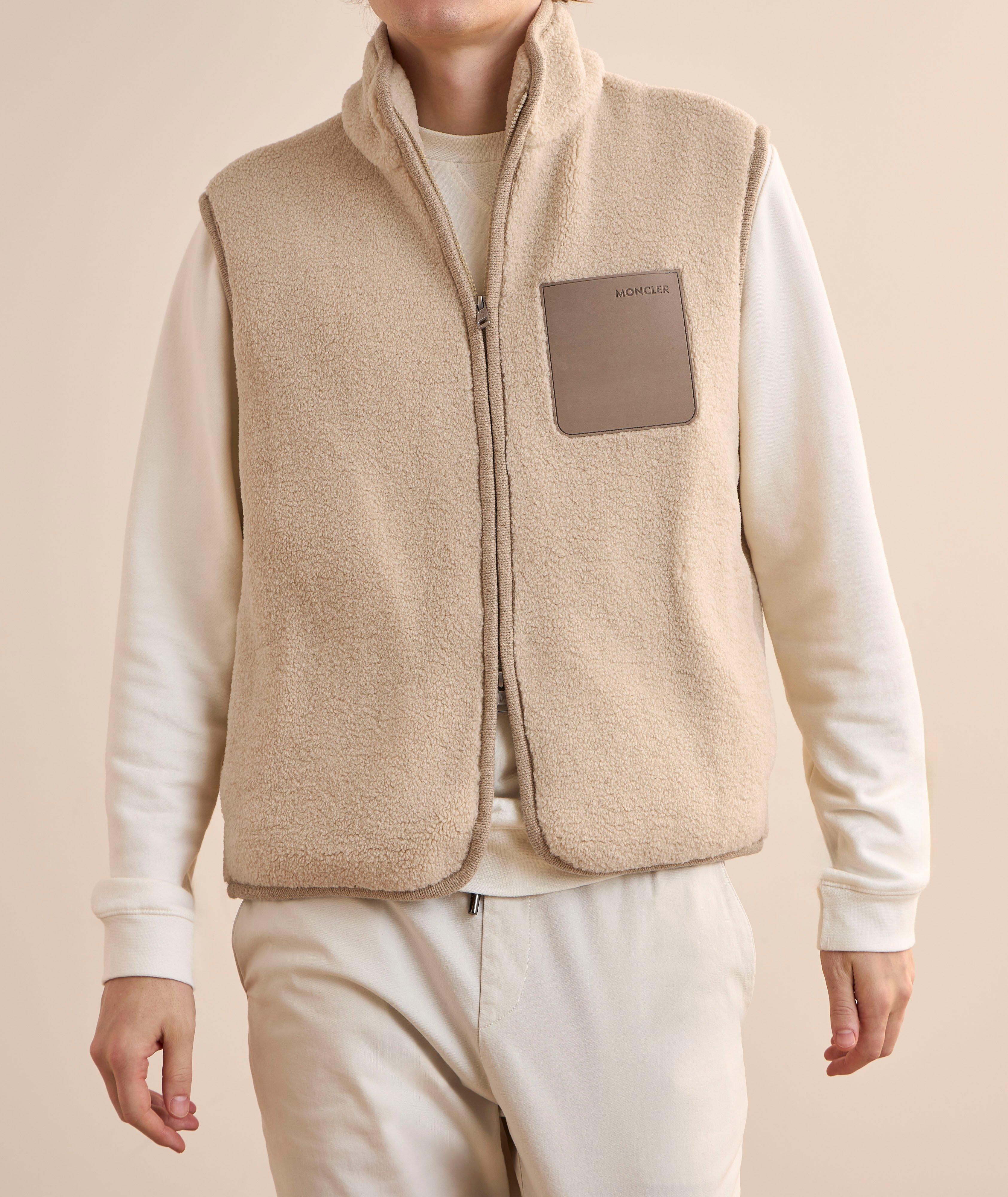 Gilet molleton teddy à garniture-nubuck image 1