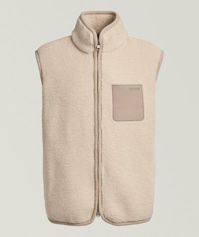 Moncler - Nubuck-Trimmed Teddy Vest